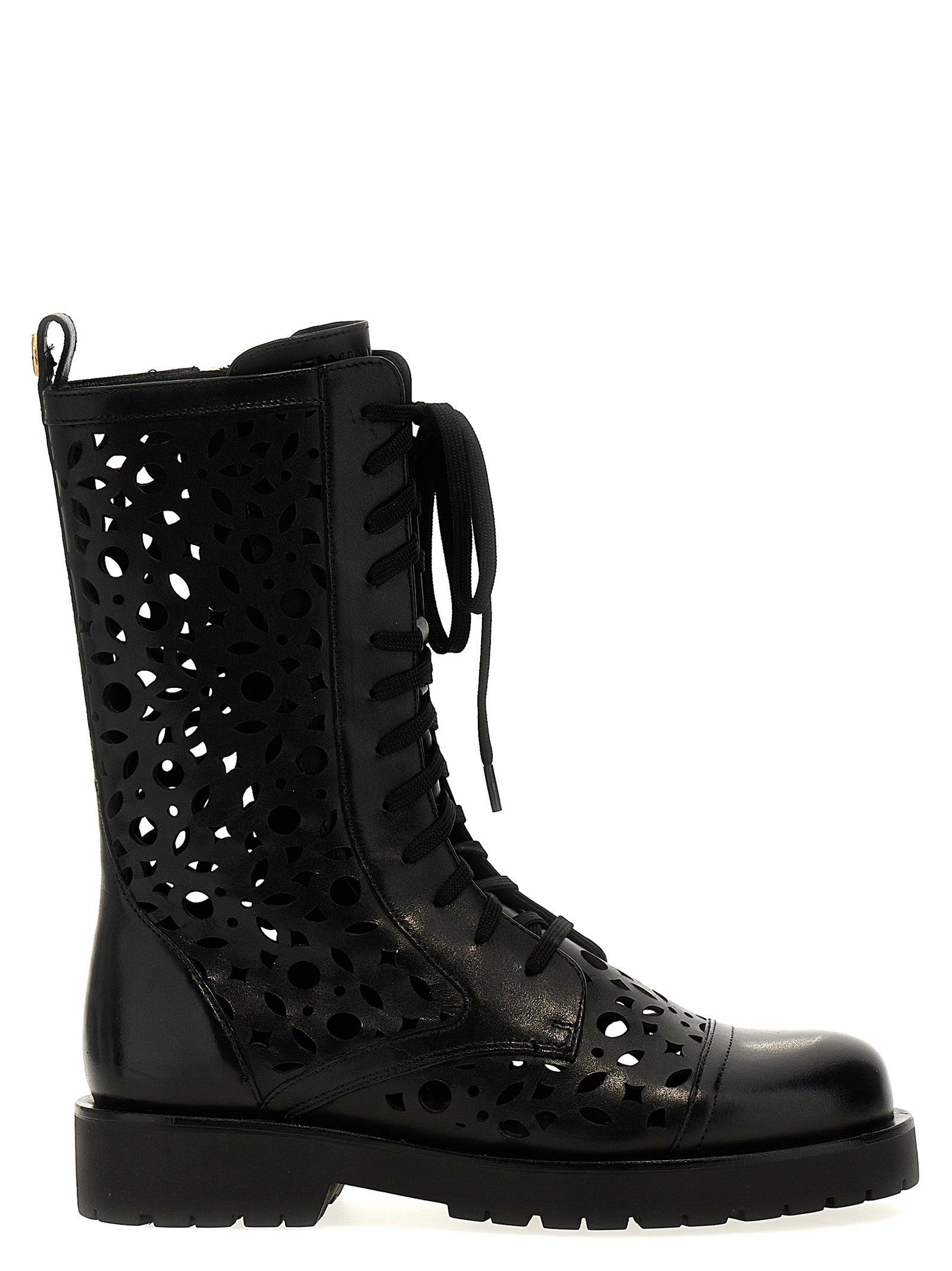 Studded combat store boots womens