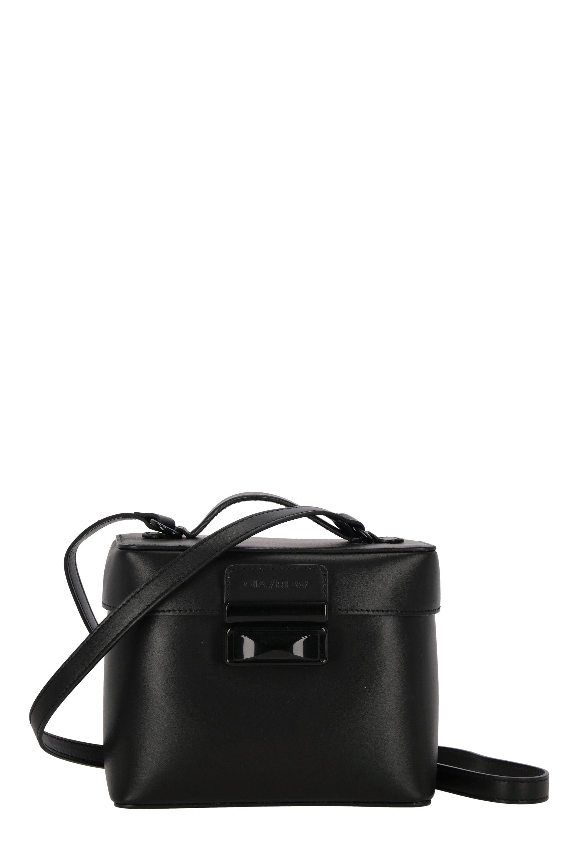 Gia Borghini Logo-embossed Shoulder Bag in Black | Lyst