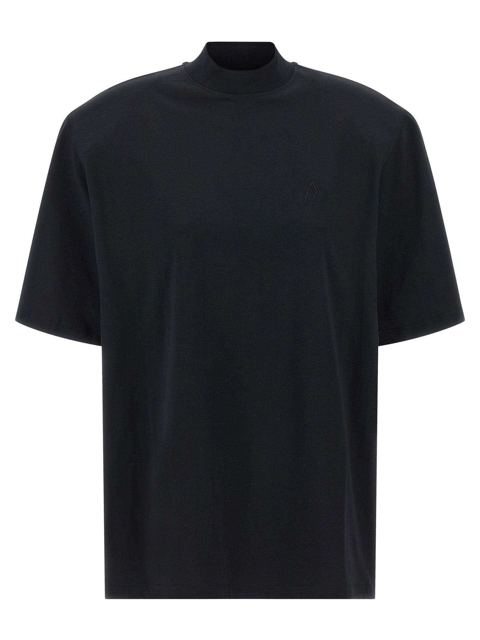 Tシャツ・カットソー THE ATTICO Women Tops The Attico Women's Zip Front T-Shirt in Black The Attico