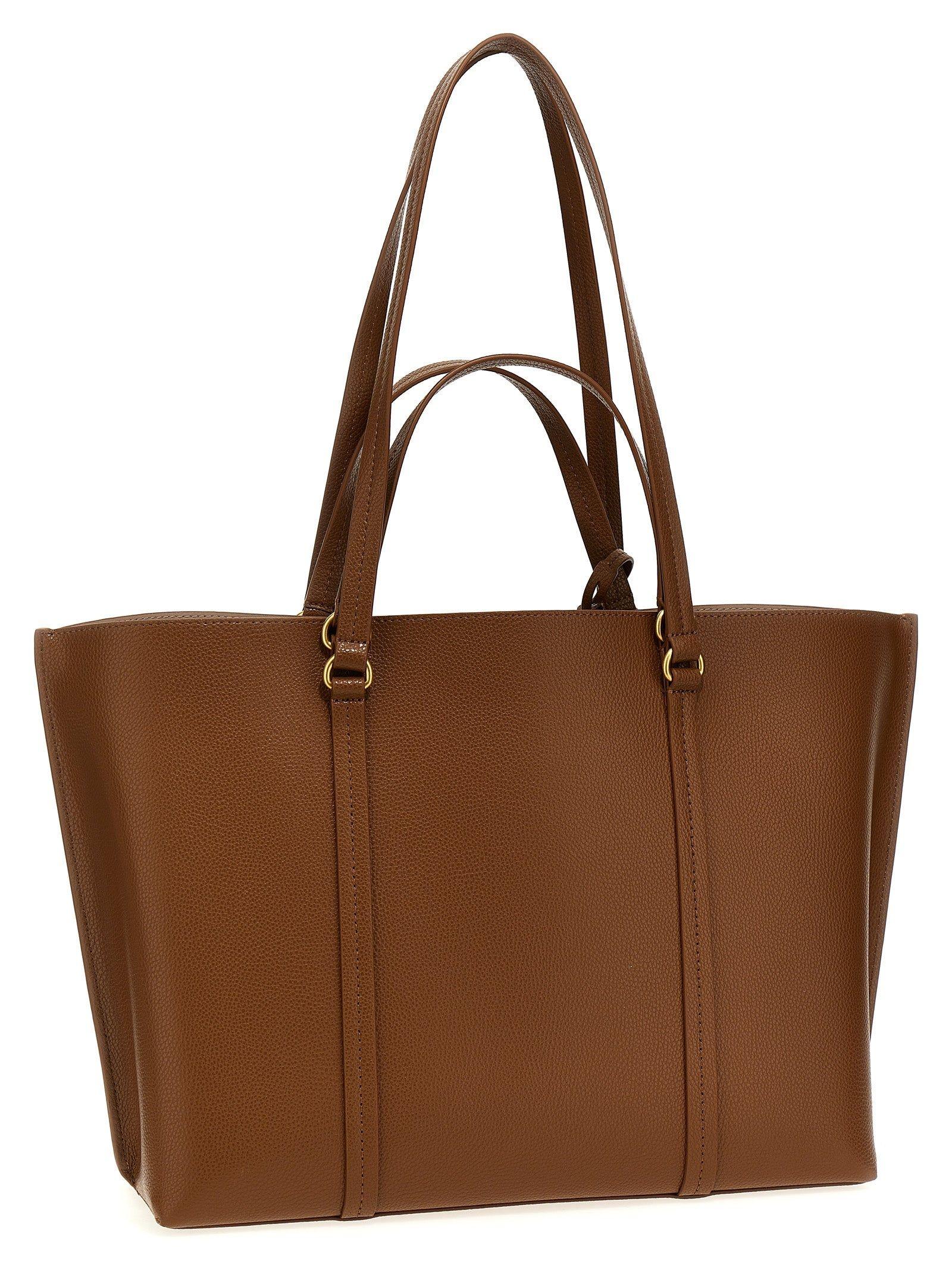 Pinko Carrie Big Tote Bag in Brown | Lyst