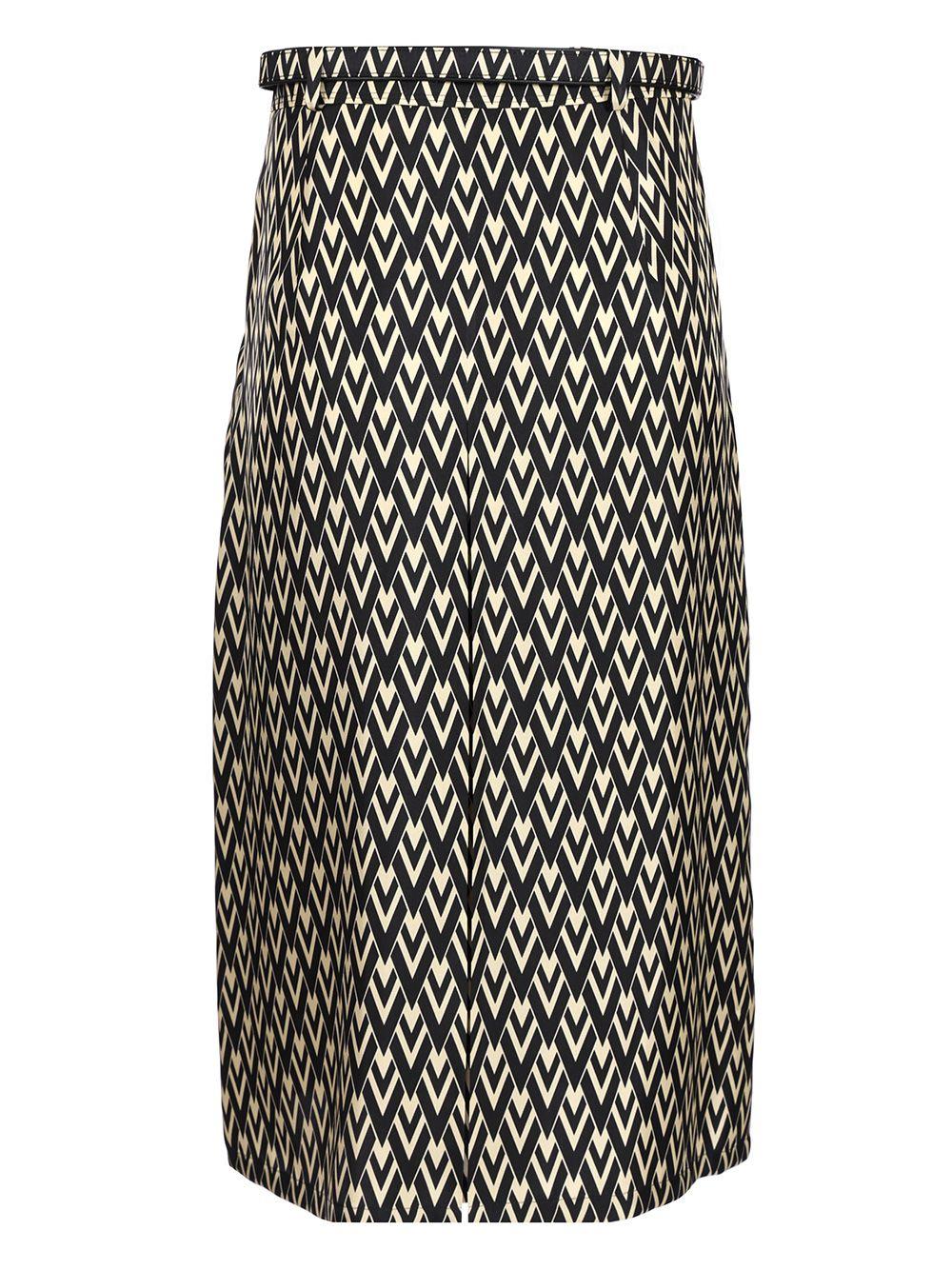 【Valentino Garavani】 Silk twill pleated skirt VALENTINO GARAVANI Pleated printed silk-twill midi skirt