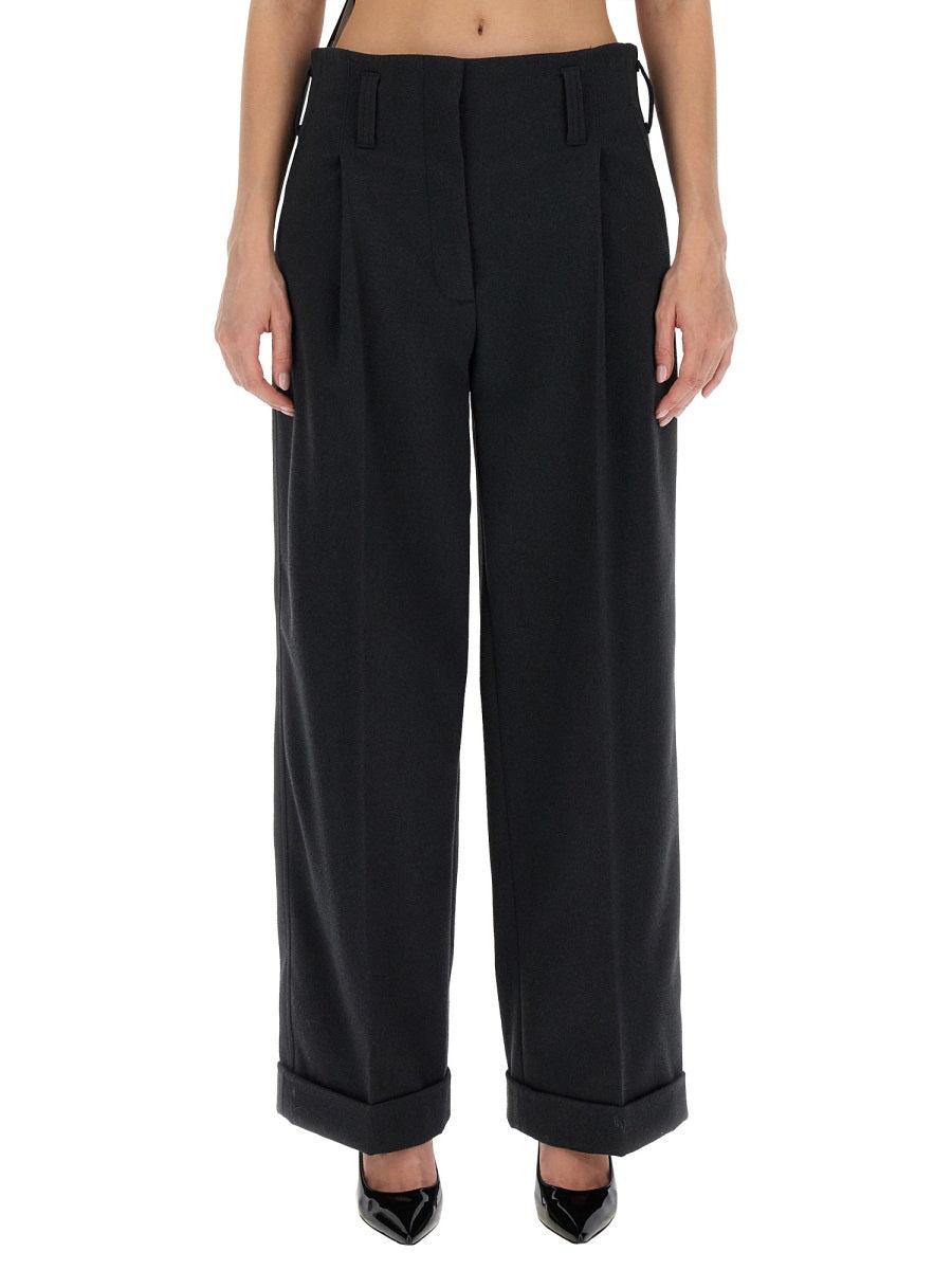 パンツ Philosophy Pleated pants Philosophy Satin Print Pleated Pants Brown/Green - 2the