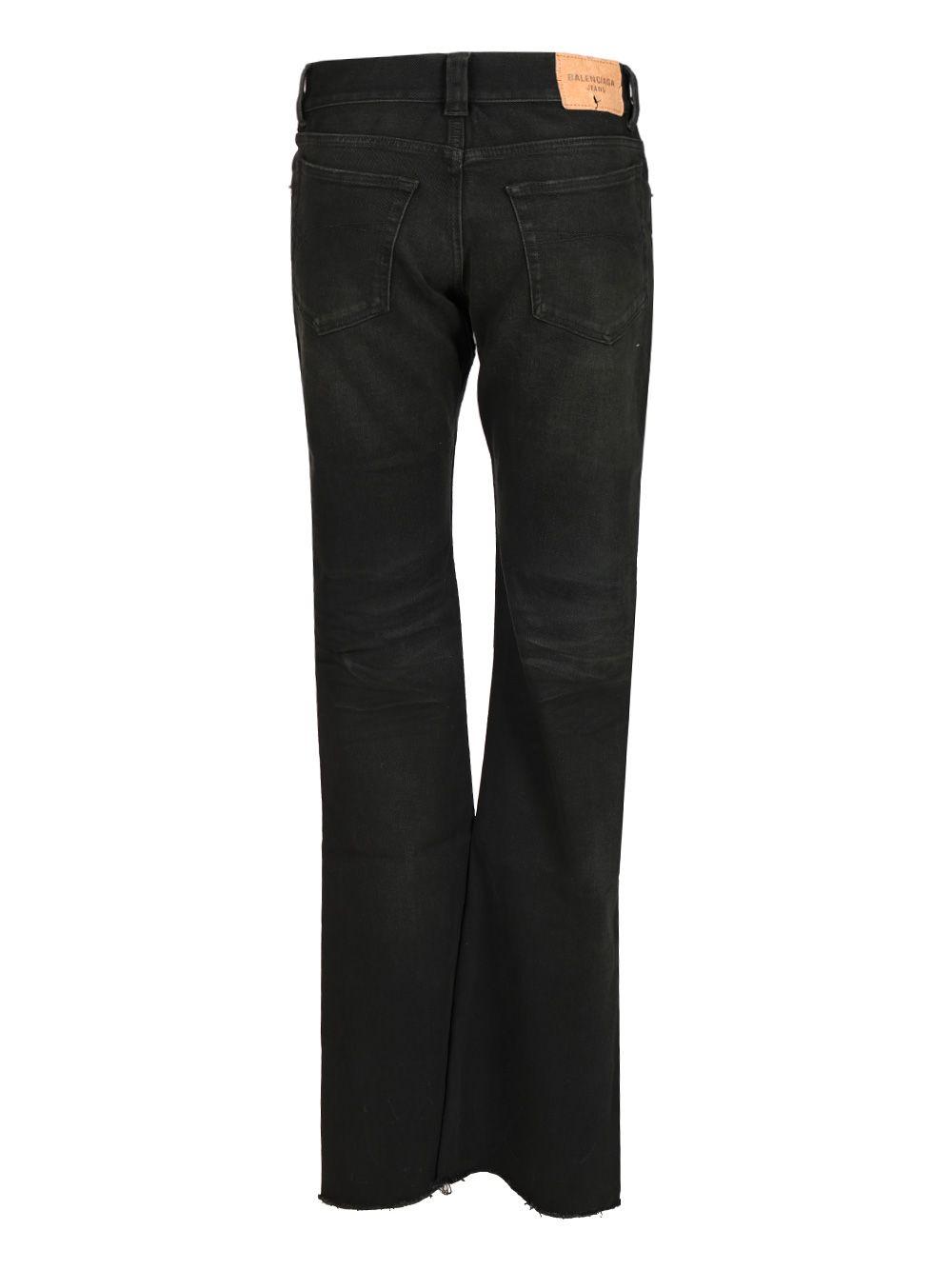 【関税&送料込】Balenciaga Black Bootcut Slim Fit Denim Trou Bootcut Pants in Black | Balenciaga US