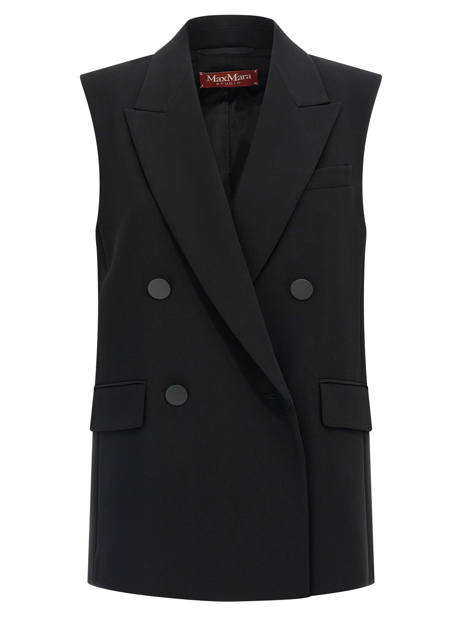 【マックスマーラー】Greengo' Black Sleeveless Vest マックスマーラー】Greengo' Black Sleeveless Vest Max Mara