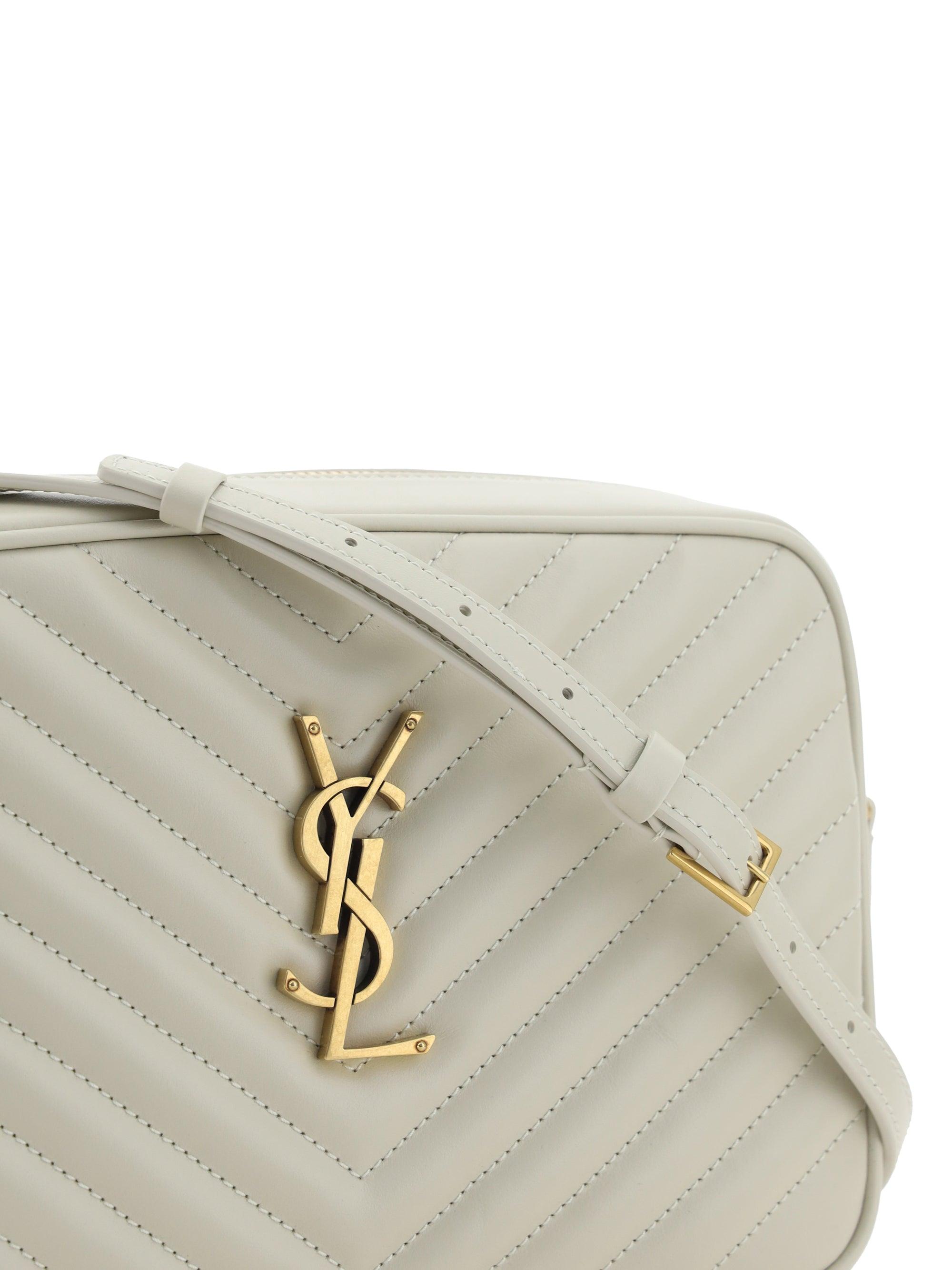 Saint Laurent Ysl Bo Mng Lou Vitello Piumott in White | Lyst