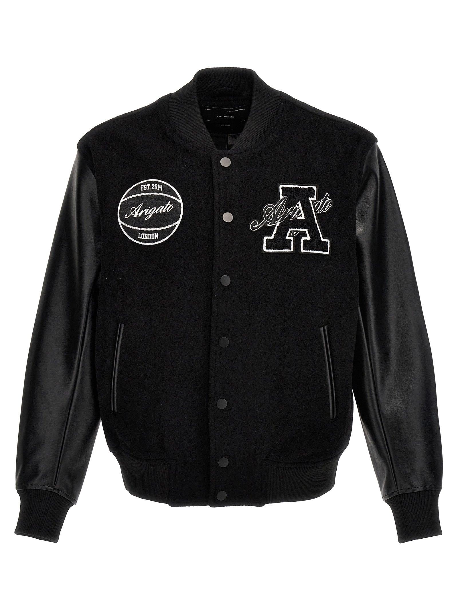 Axel Arigato Hudson Varsity Casual Jackets, Parka in Black for Men | Lyst