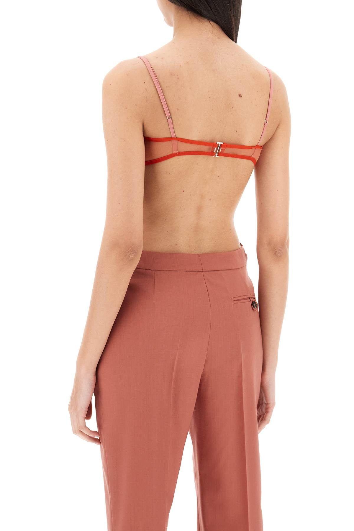 Nensi Dojaka Gathered Bralette Top With Hearts in Pink | Lyst