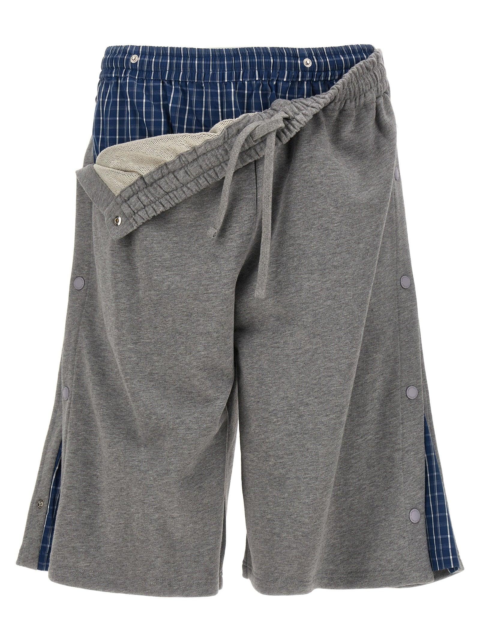 Y. Project 'Snap Off Track' Bermuda Shorts in Gray | Lyst Y. Project 'Snap Off Track' Bermuda Shorts in Gray | Lyst