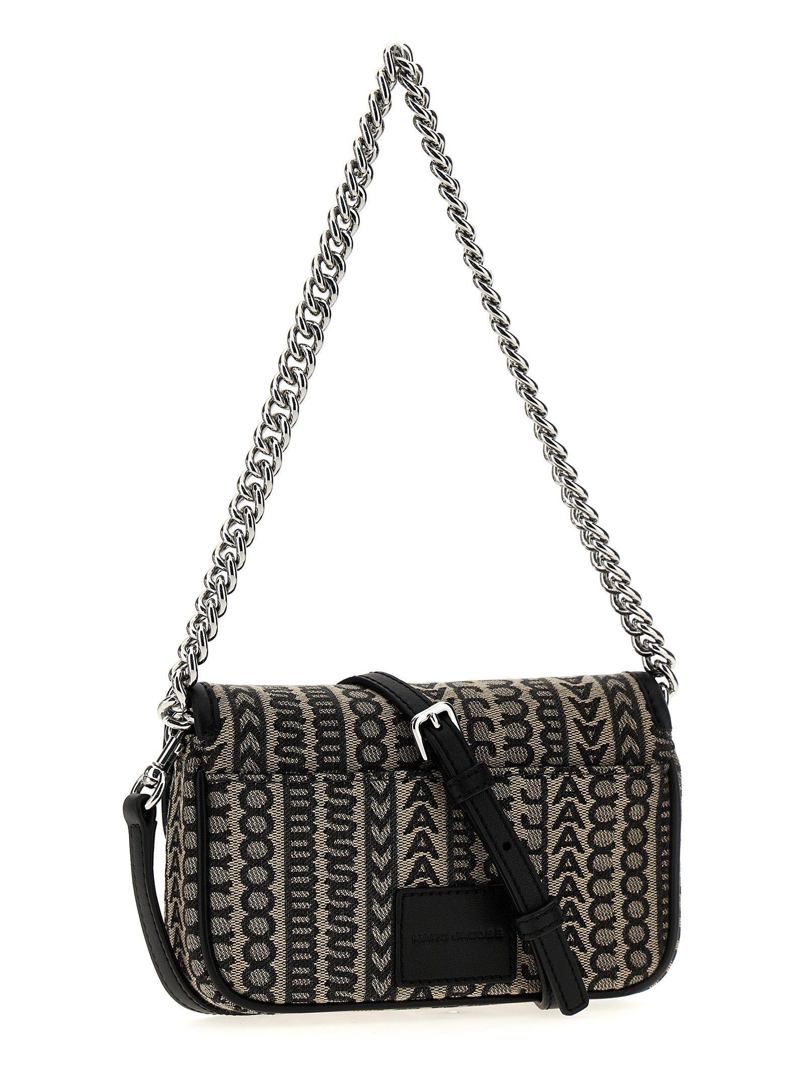 Marc Jacobs The Monogram J Marc Mini Shoulder Bag in Black