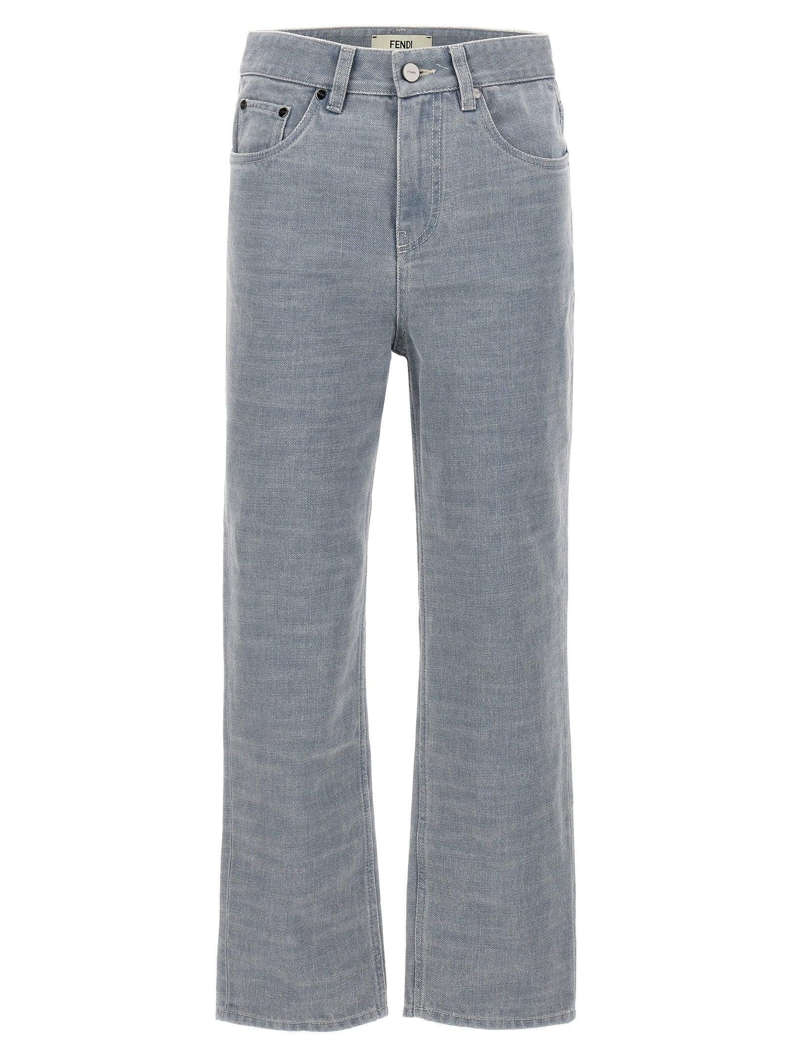 デニム・ジーパン FENDI Women Denim Pants FLP864ASMBF1RX3 Gray Long Jeans Denim Blue | Fendi