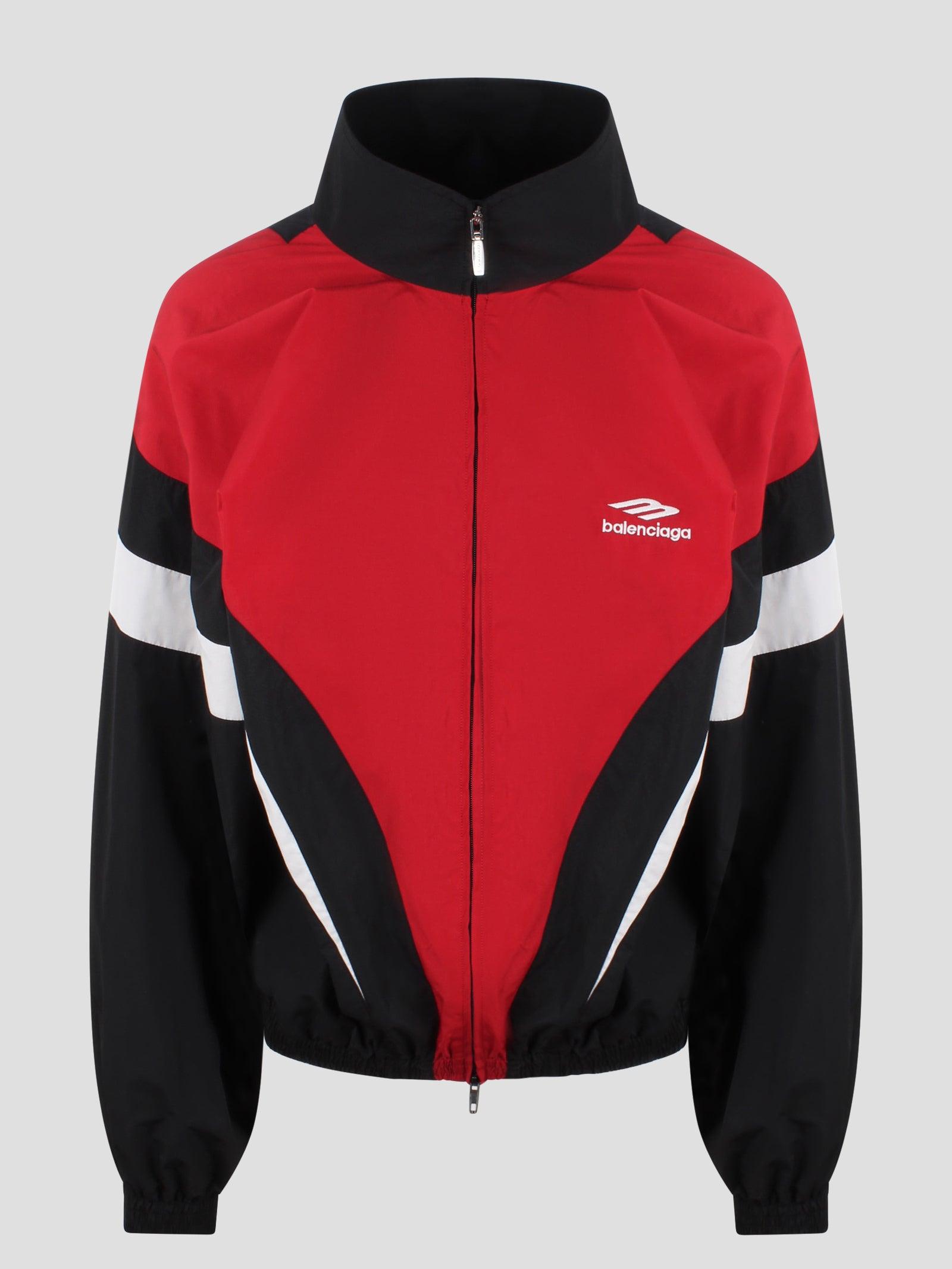 Balenciaga 3B Sports Icon Off Shoulder Tracksuit Jacket in