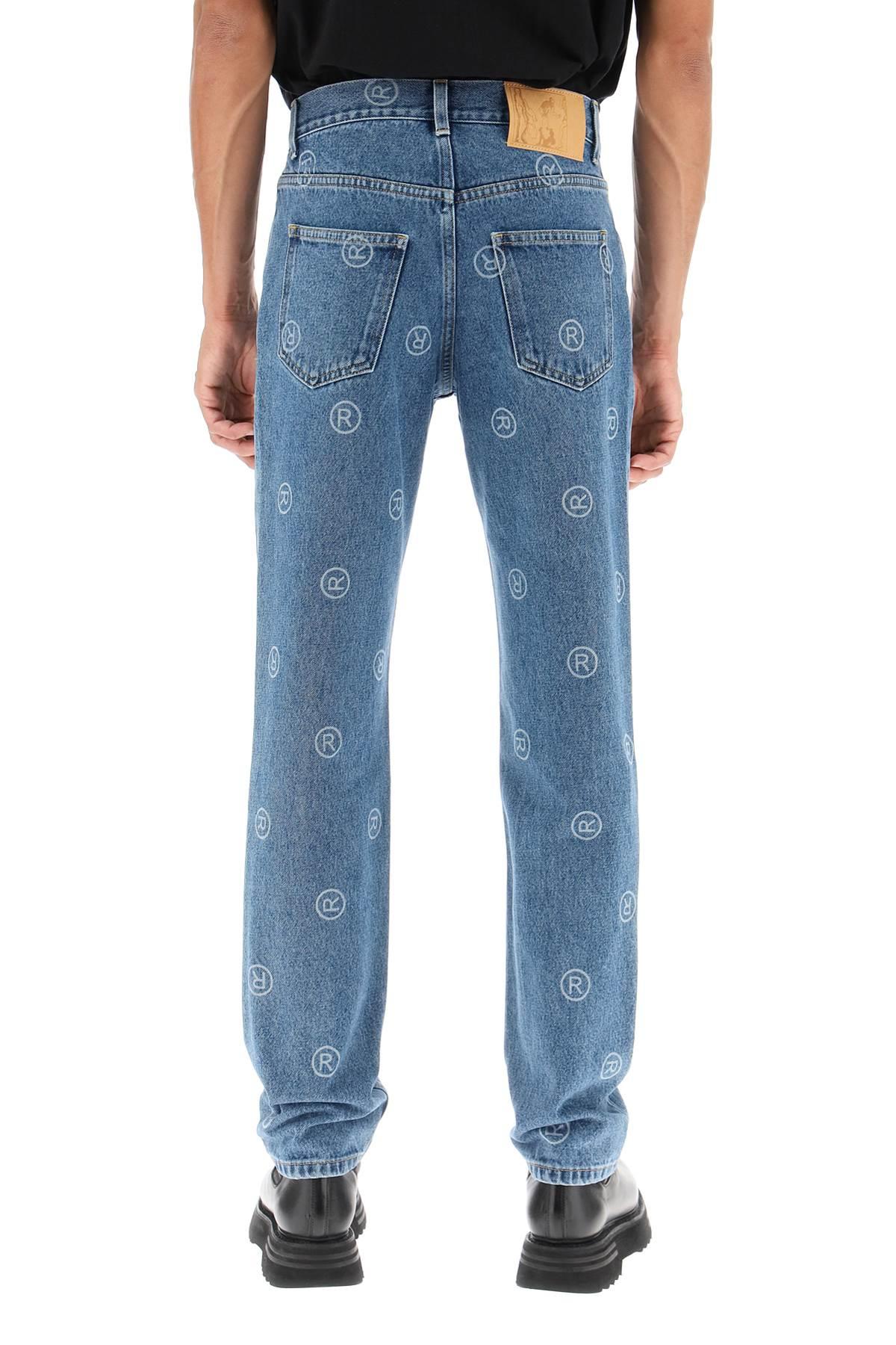 Martine Rose Monogram Slim Jeans in Blue for Men