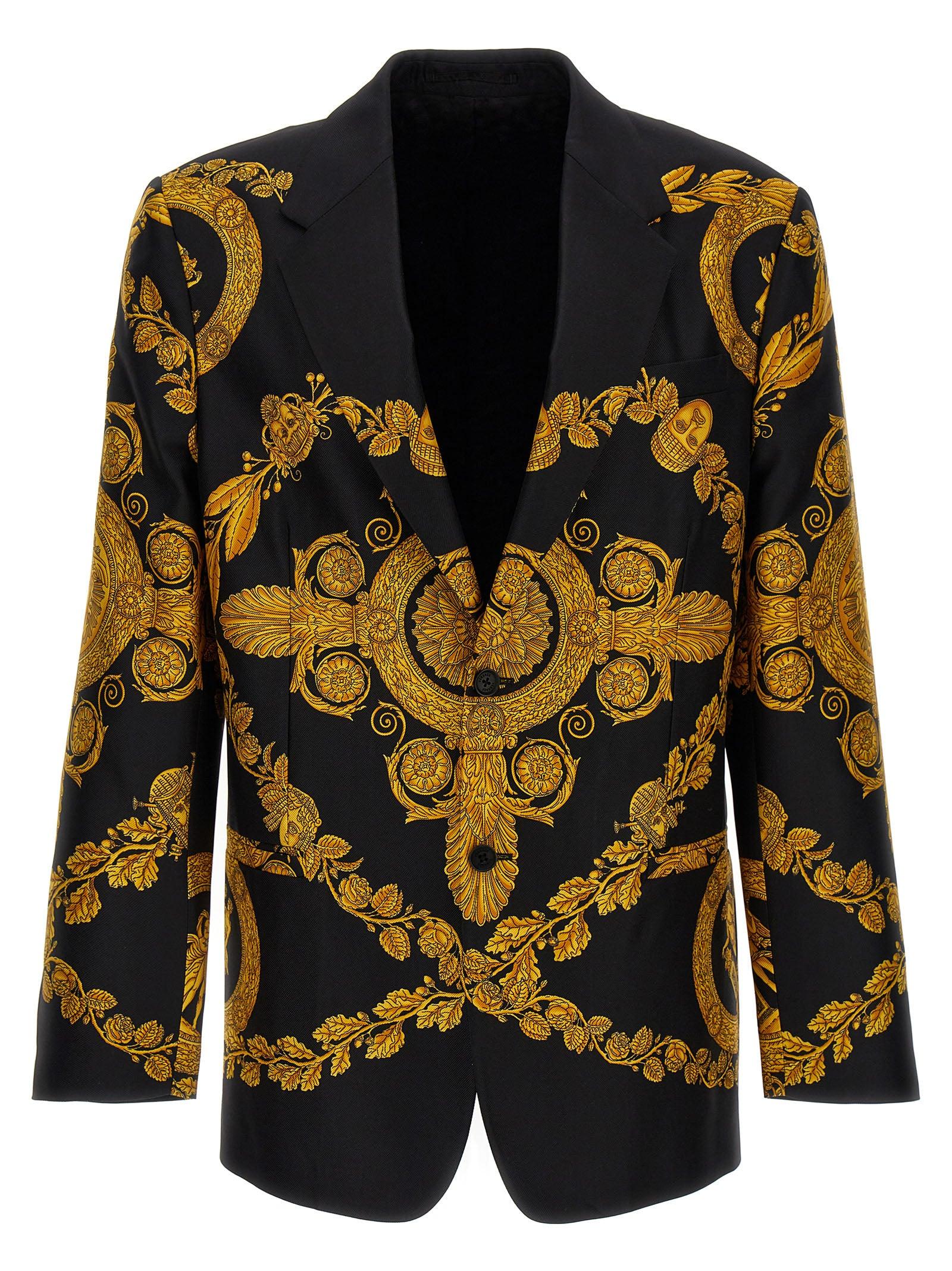 Versace Heritage Blazer Jacket in Black for Men | Lyst