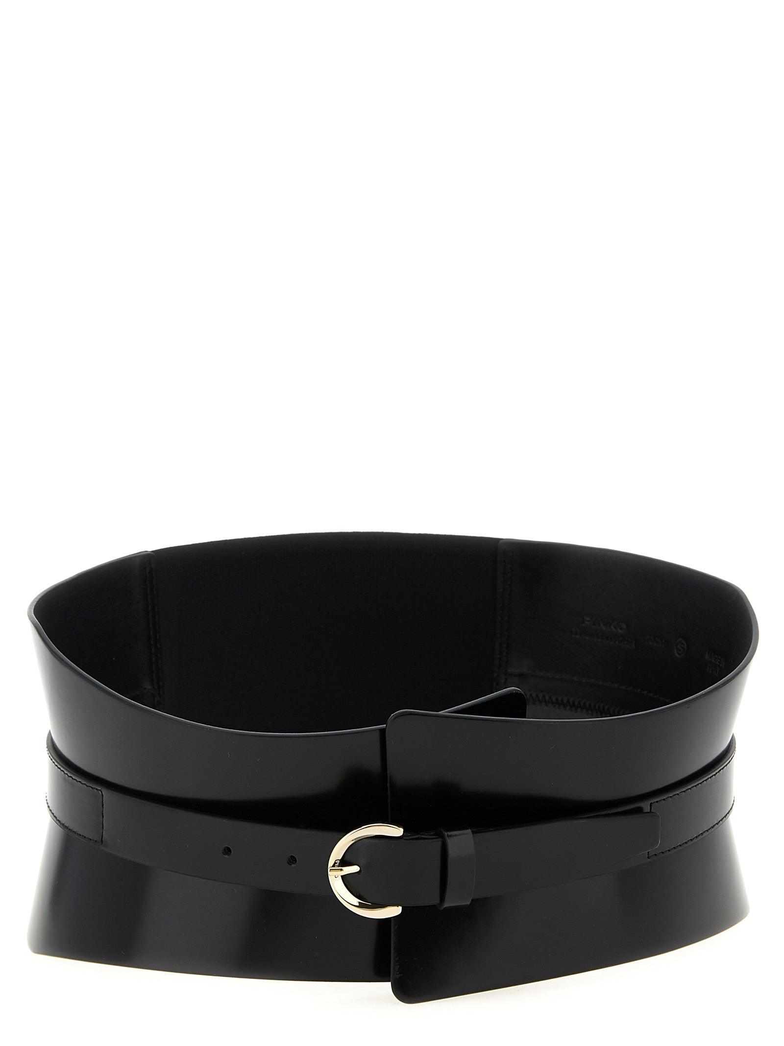 ベルト PINKO Woman Belt Black 100143A110 Z99O Pinko 100143 Woman BIANCO SETA-ANTIQUE GOLD Belts - Zuklat