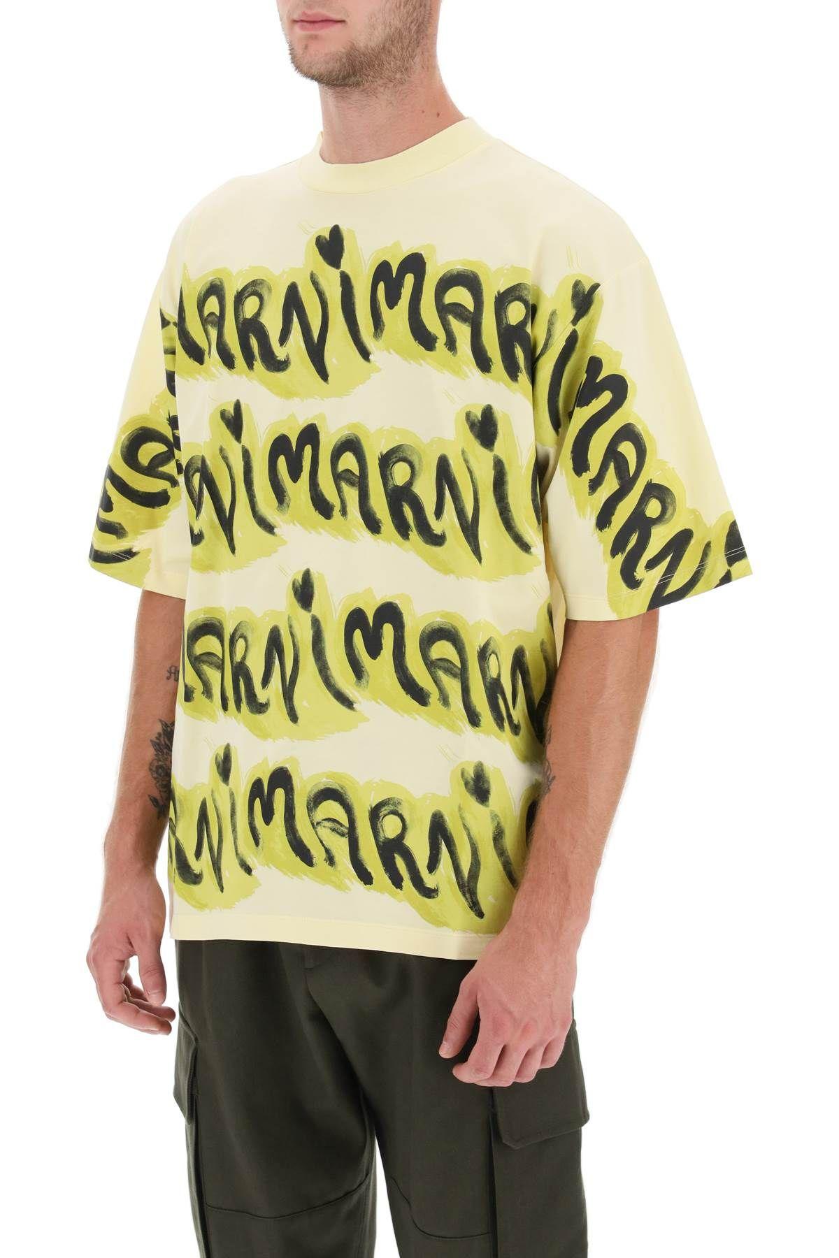 MARNI ロゴ Tシャツ イエロー Marni Oversized Logo T-Shirts Yellow - SS23 - US
