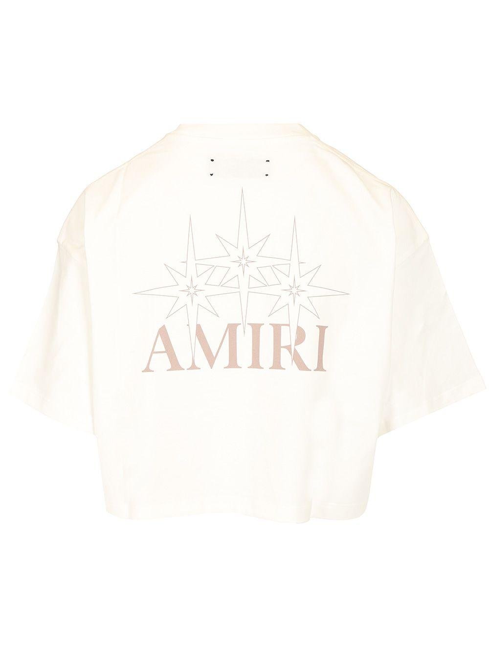 Amiri Crop T-Shirt in White | Lyst