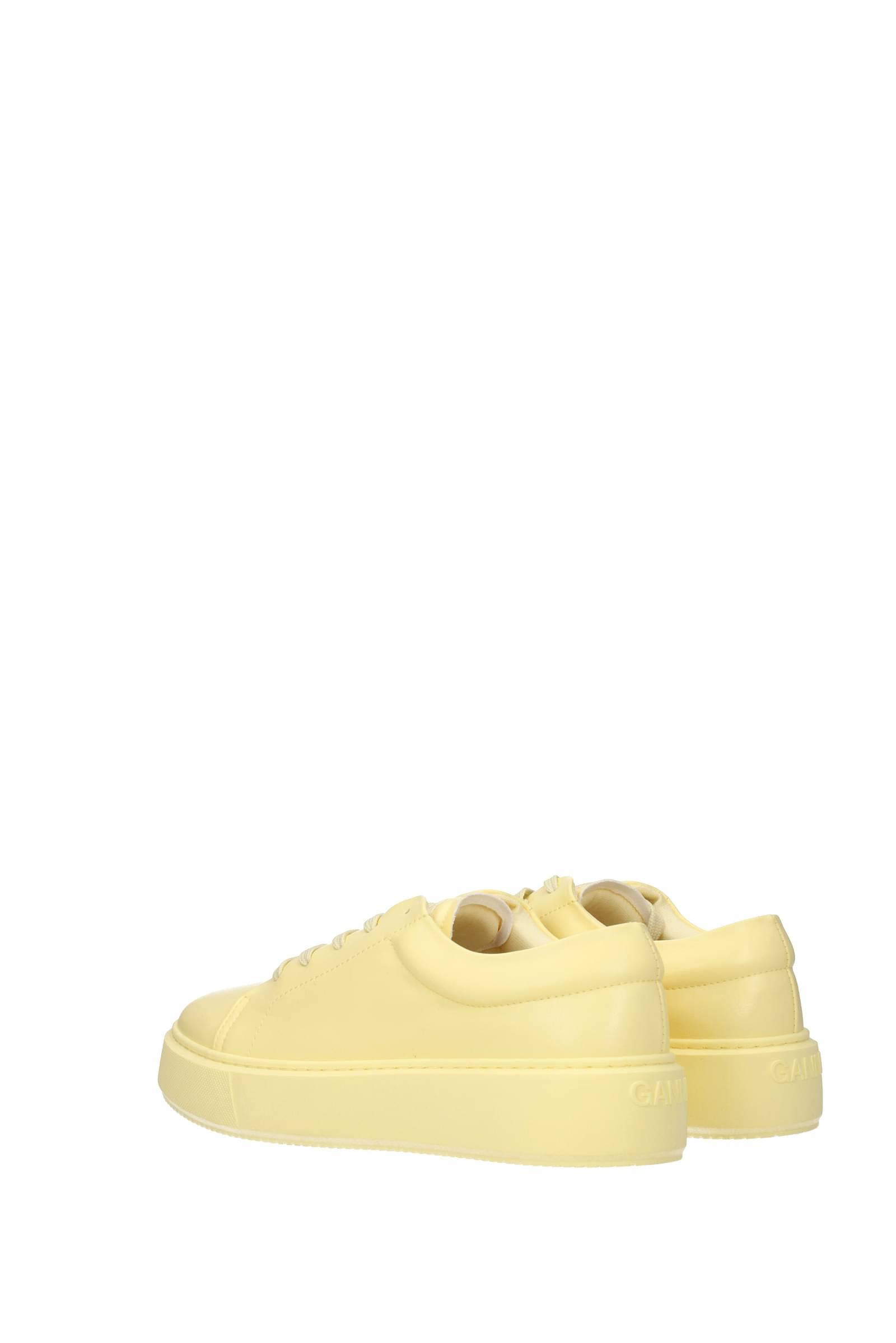 Ganni Sneakers Leather Yellow Banana | Lyst