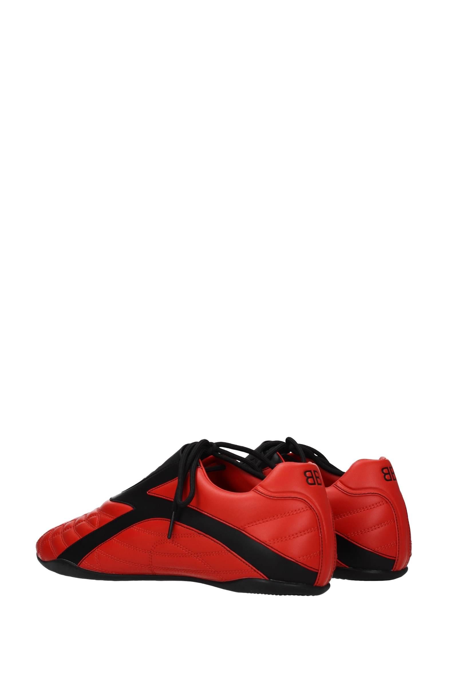 Balenciaga Sneakers Zen Leather Red Black for Men