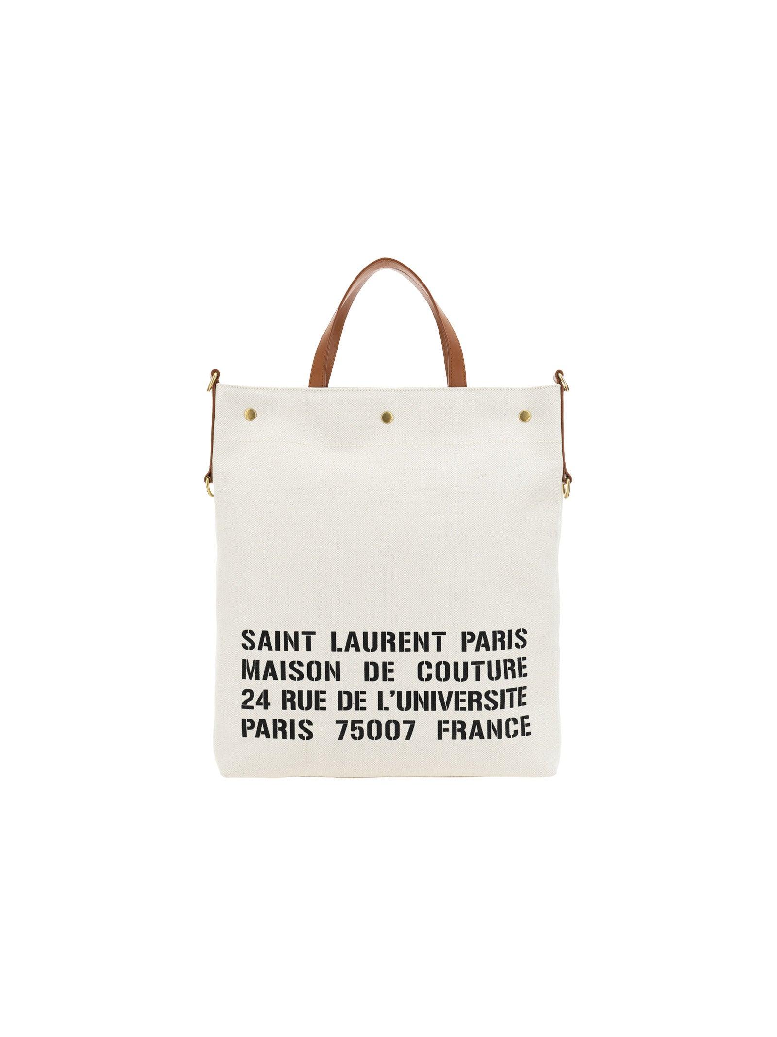 Saint Laurent Tote Travel Bag in White for Men