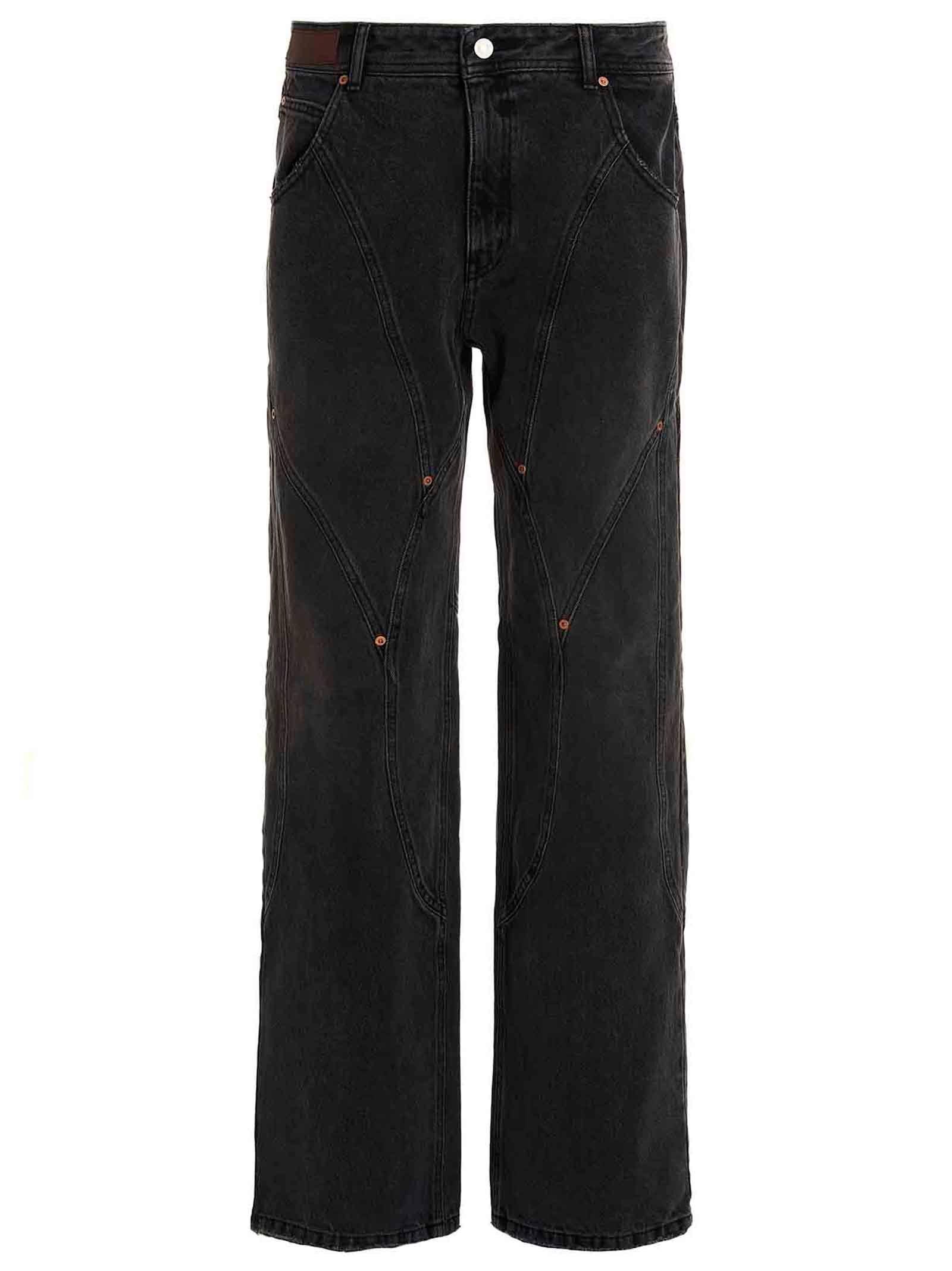 ANDERSSON BELL Jeans 'brick Curve Panel Wide' in Black for Men | Lyst