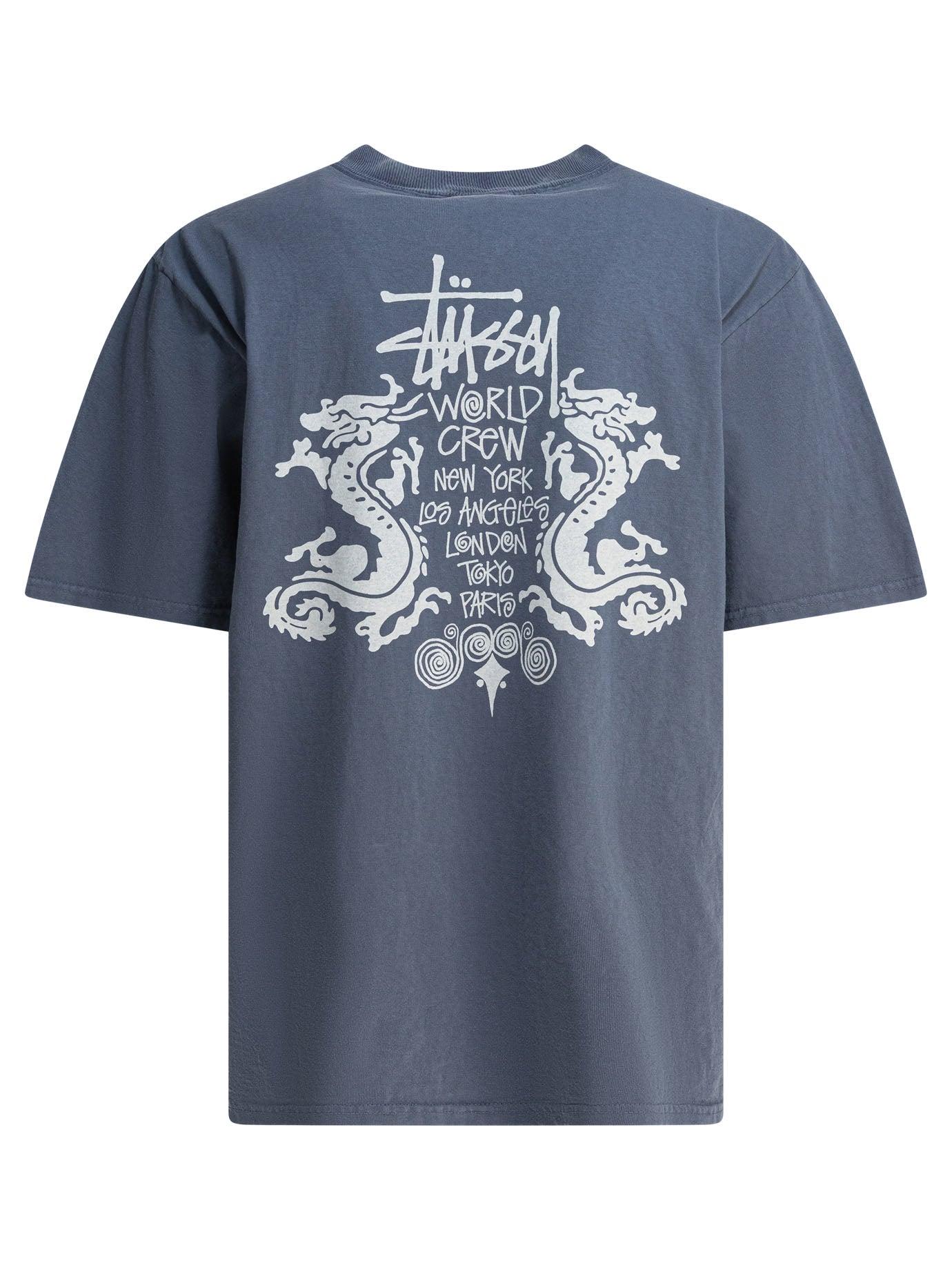 Stussy Double Dragon Pig. Dyed Tee T-Shirts in Blue for Men