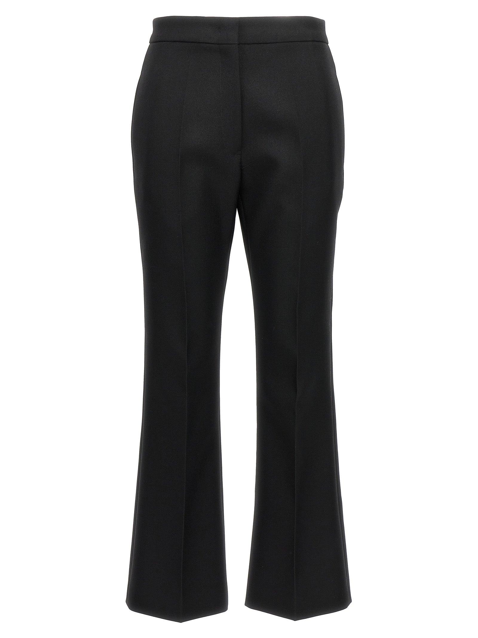 Jil Sander Pleated Wool Pants in Black