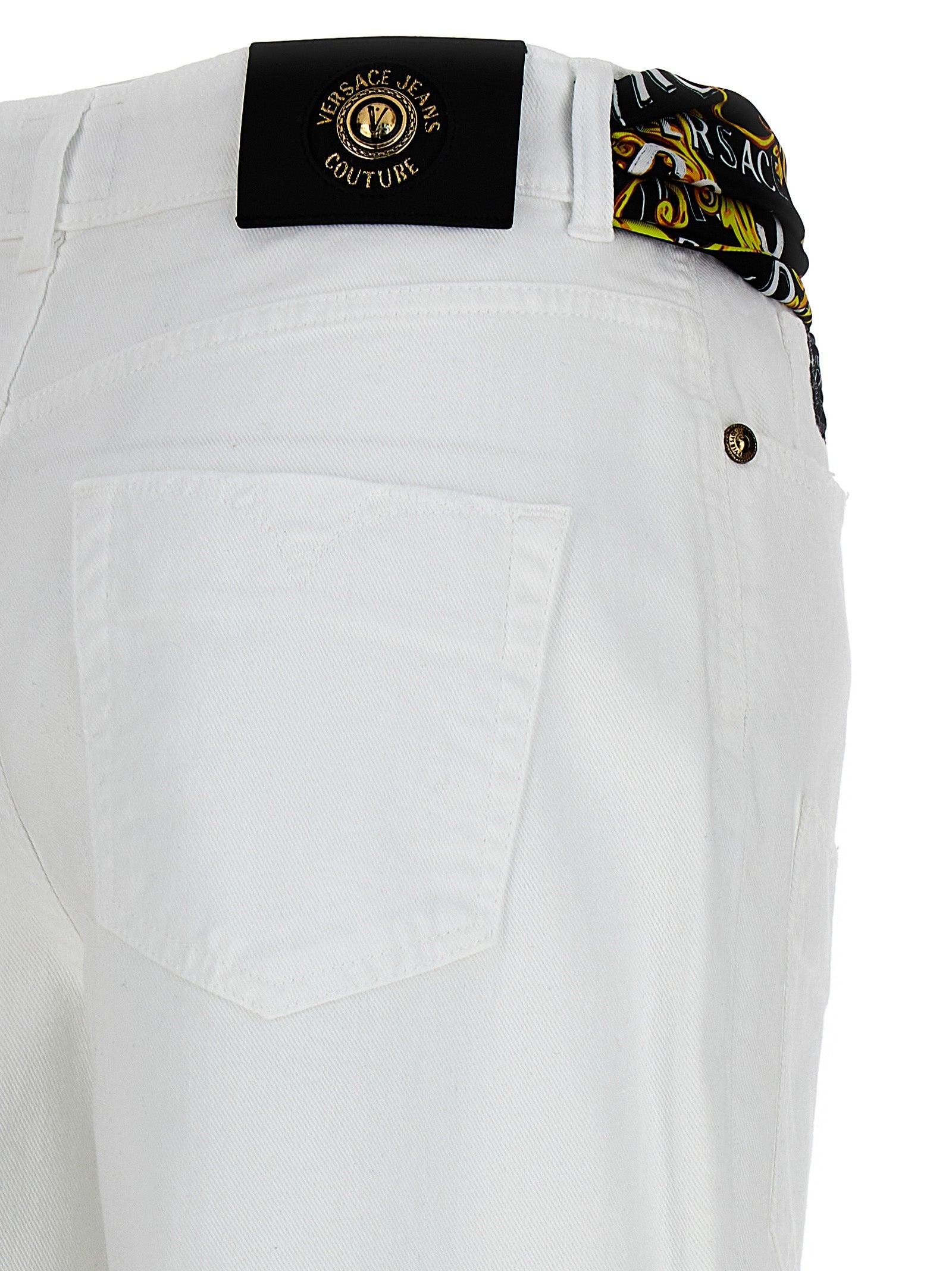 Versace Jeans Couture Barocco Jeans in White | Lyst