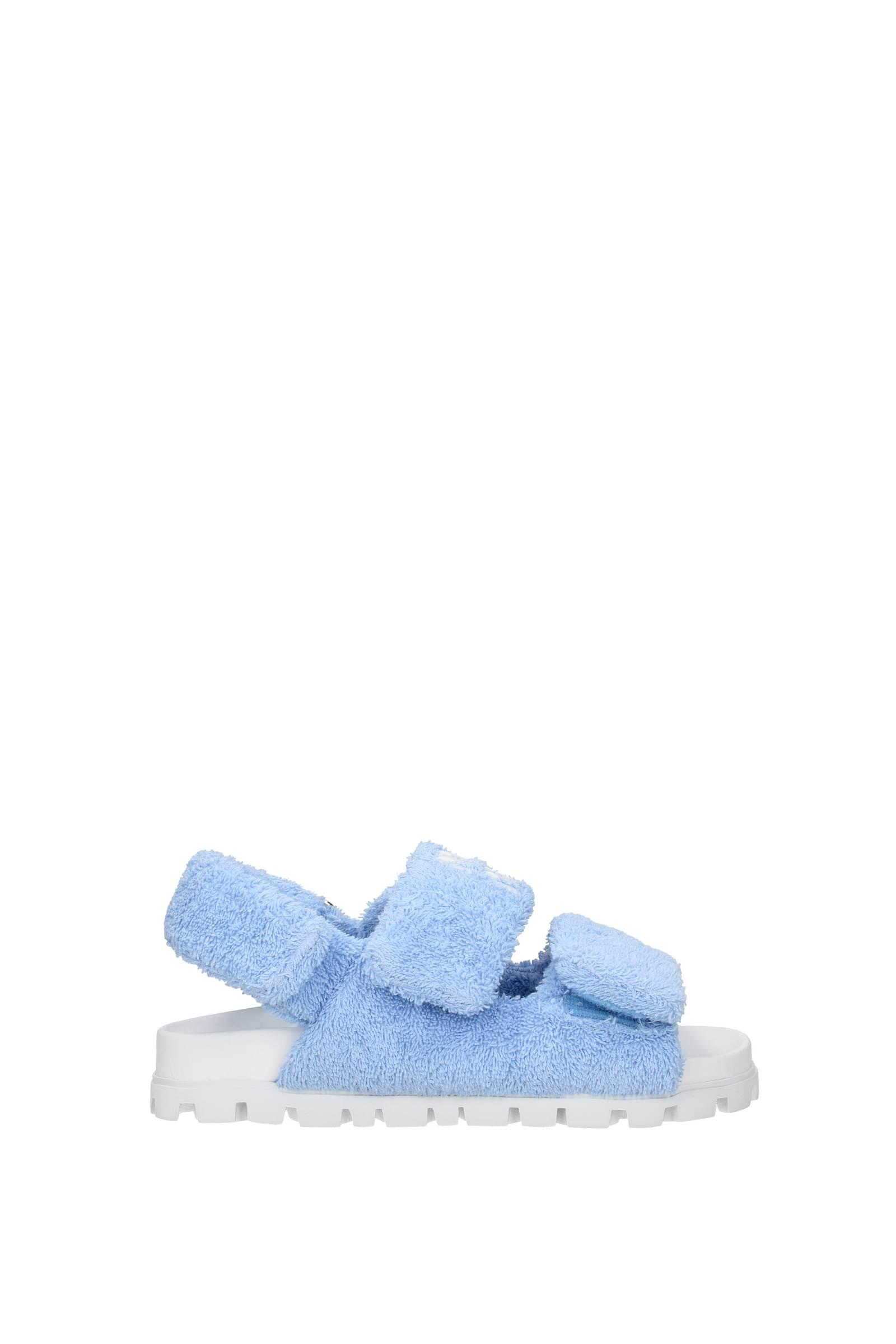 Miu Miu Sandals Fabric in Blue | Lyst