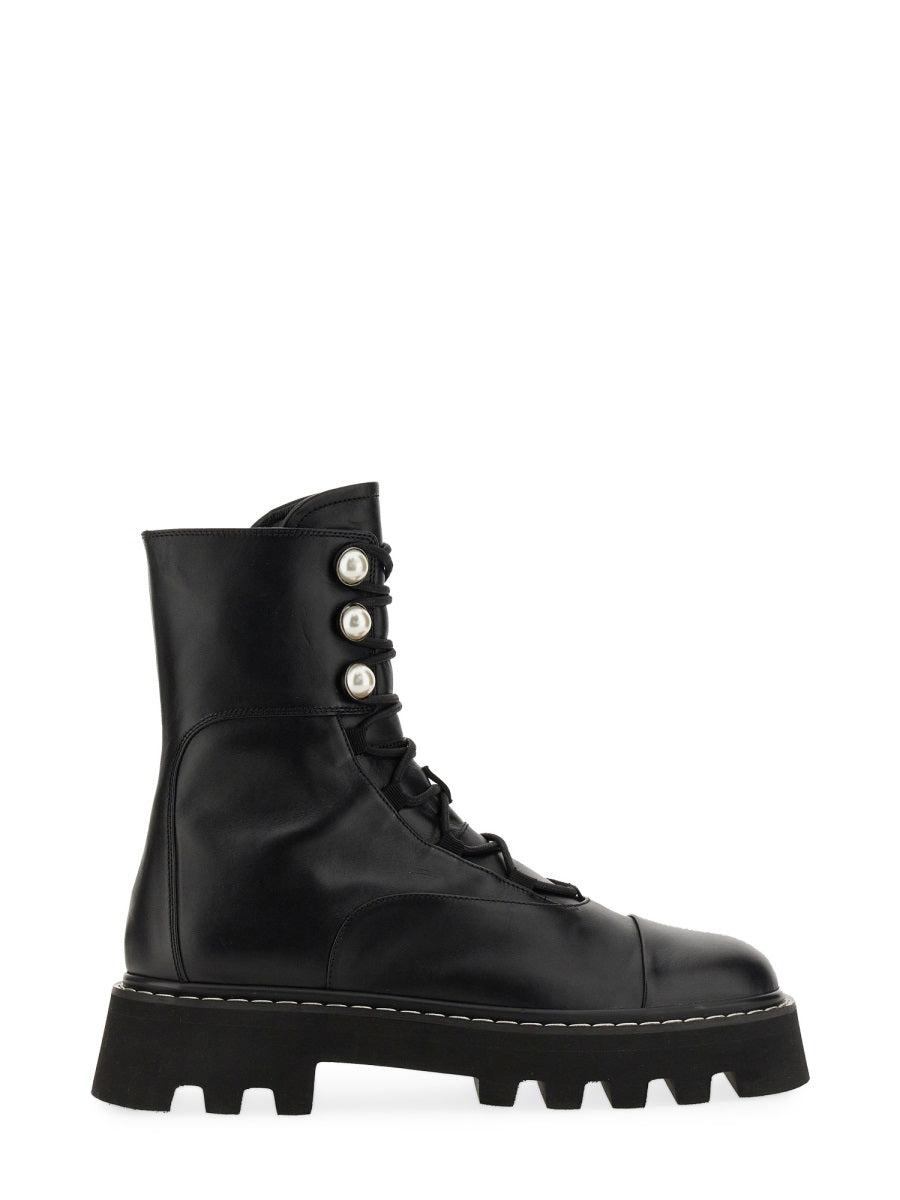 ショートブーツ・ブーティ Nicholas Kirkwood FW21 55JJ CRYSTAL BOOTS (905A84NLM2_N90) ショートブーツ レディース 厚底 レースアップ 編み上げ 紐付き