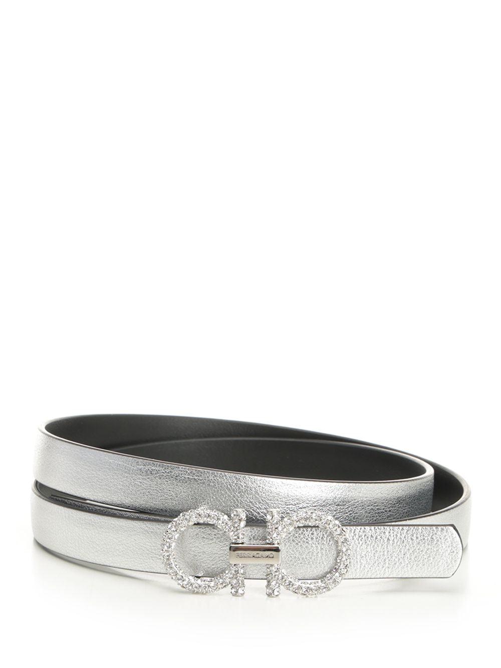 Salvatore Ferragamo Reversible Belt Ferragamo Belt White Gold
