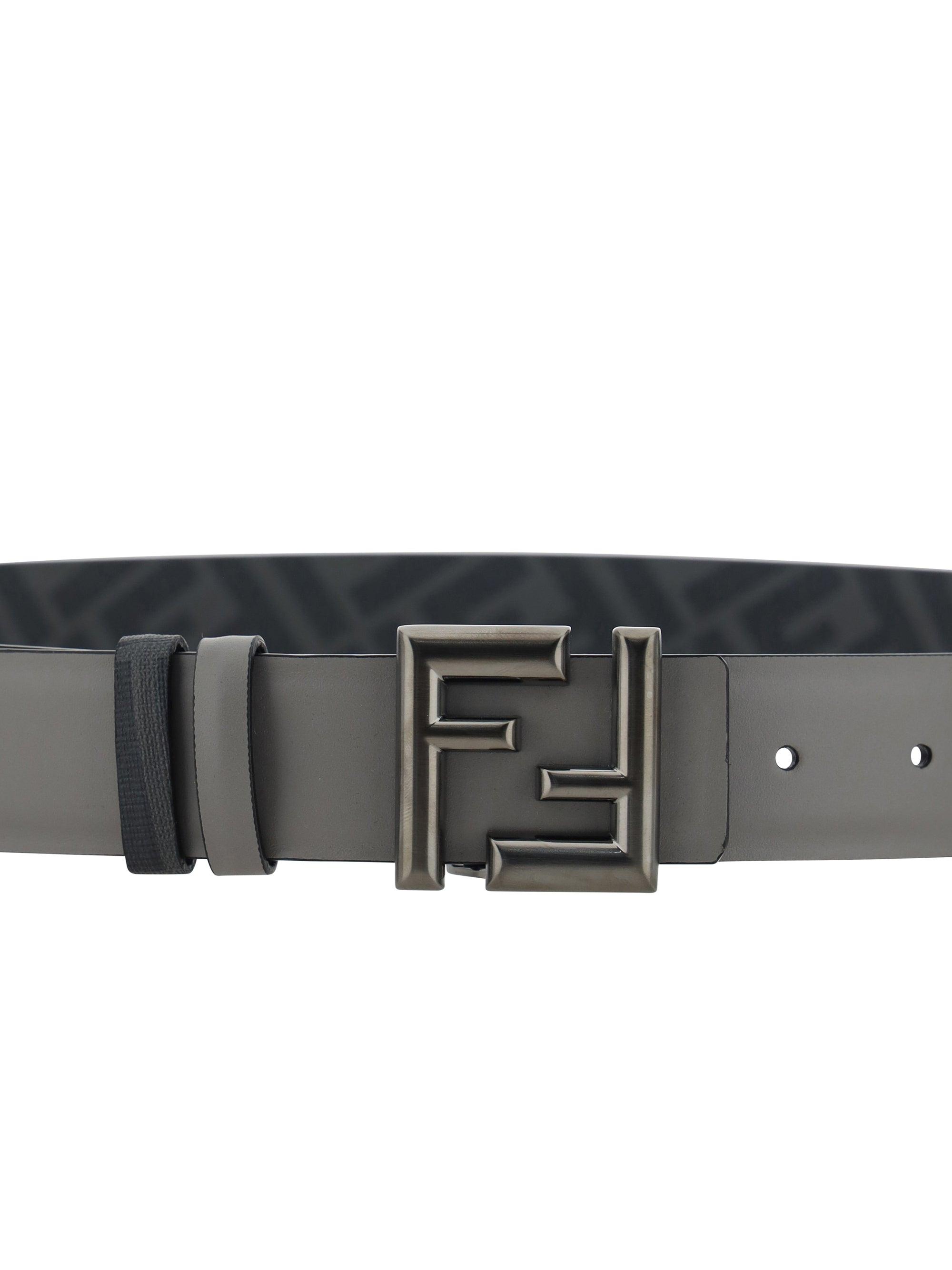 Fendi black leather belt top