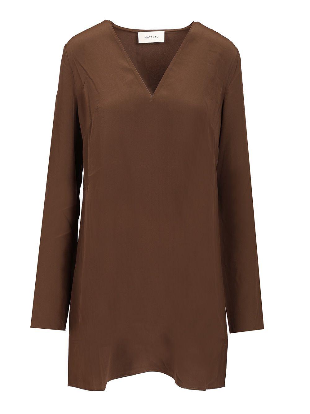 ワンピース Matteau Deep V-neck mini dress Kipper Plunge Neck Mini Dress | Tadashi Shoji