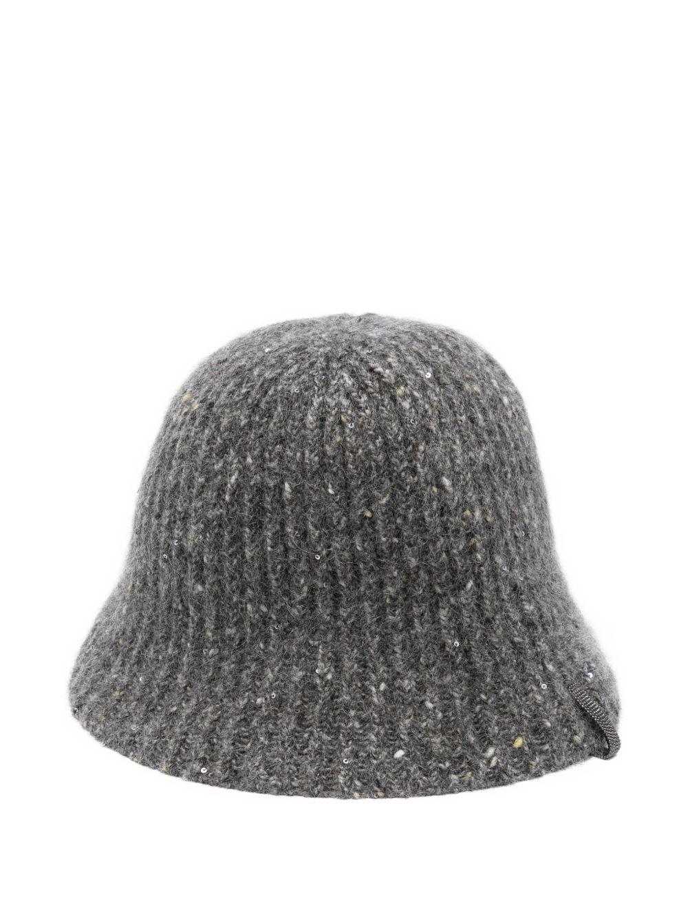 ハット Brunello Cucinelli Cloche Brunello Cucinelli Wool Cashmere Twill Flat Cap Slouch Hat
