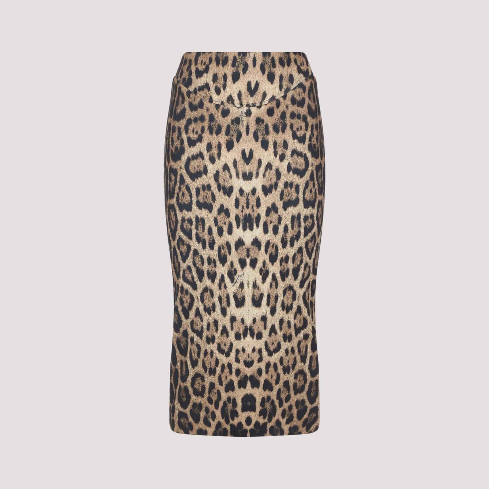 ワンピース ROBERTO CAVALLI Women Mid Skirts RKT126 BEIGE Treasures of NYC - Roberto Cavalli Beige Tattoo Skirt Set