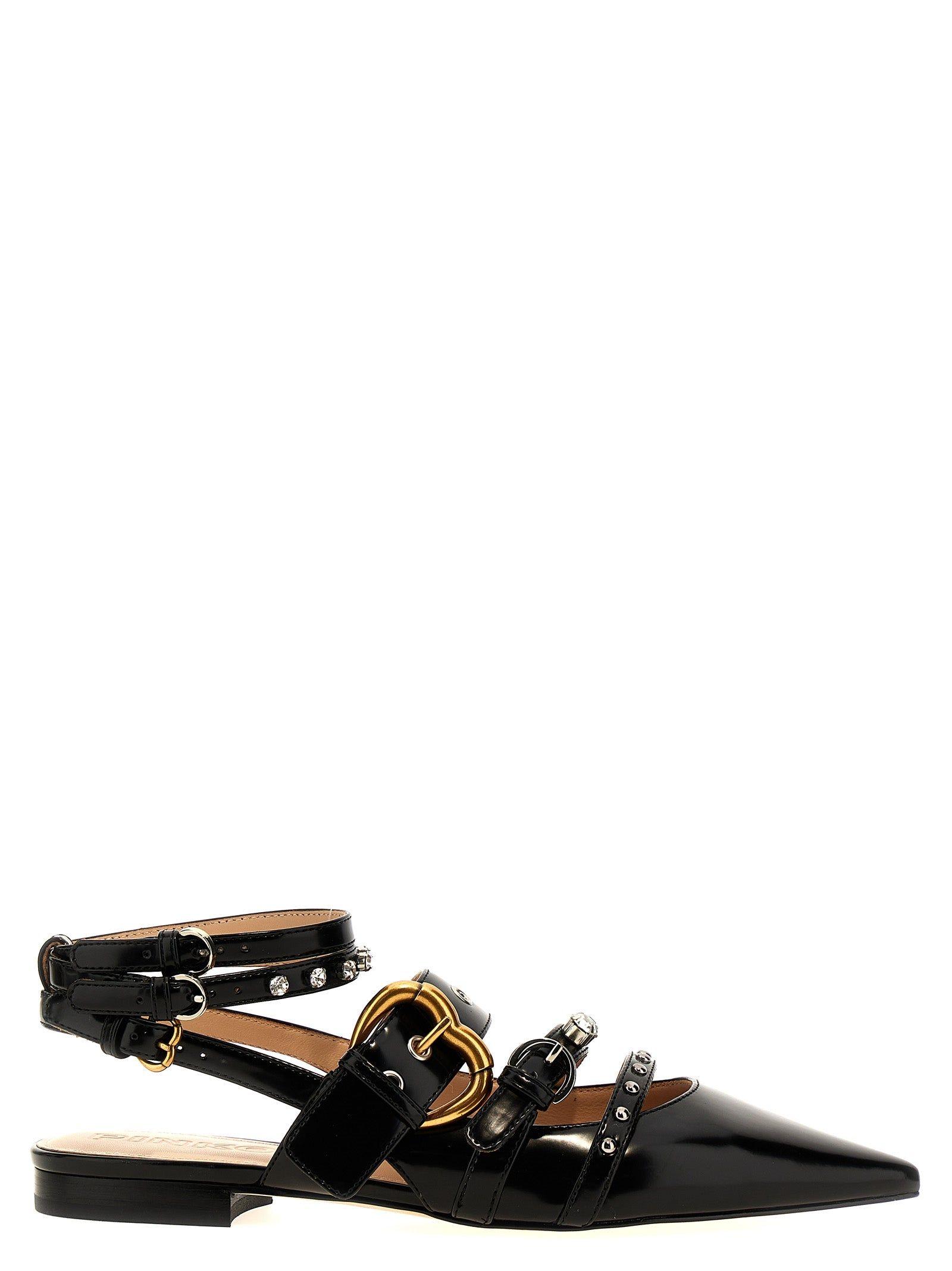 VIP【関税送料無料】希少 PINKO BROWN LEATHER FLATS Leather ballet flats Pinko Pink size 38 IT in Leather - 41057891