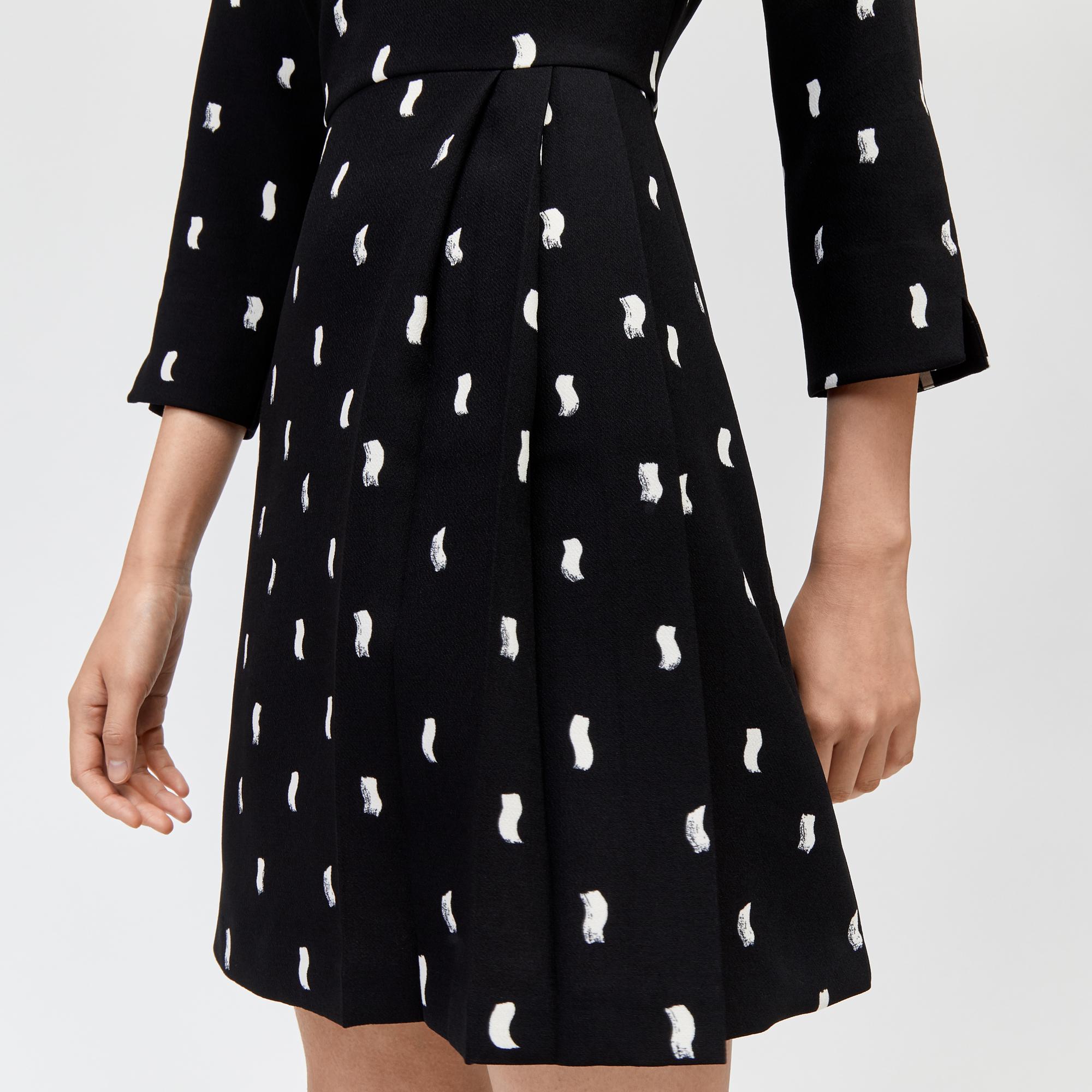 warehouse black kilt pleat mini dress
