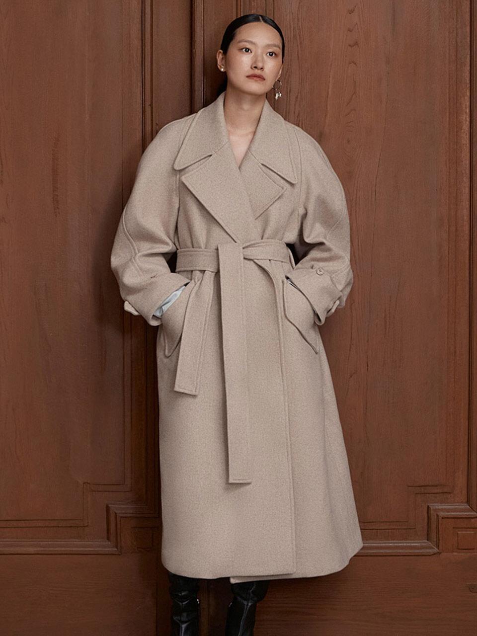 coat with belt