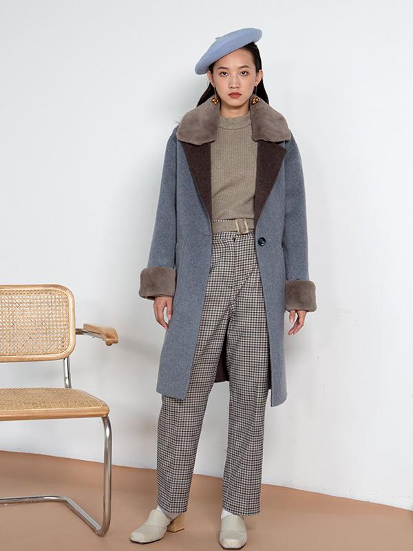 petite grey wool coat