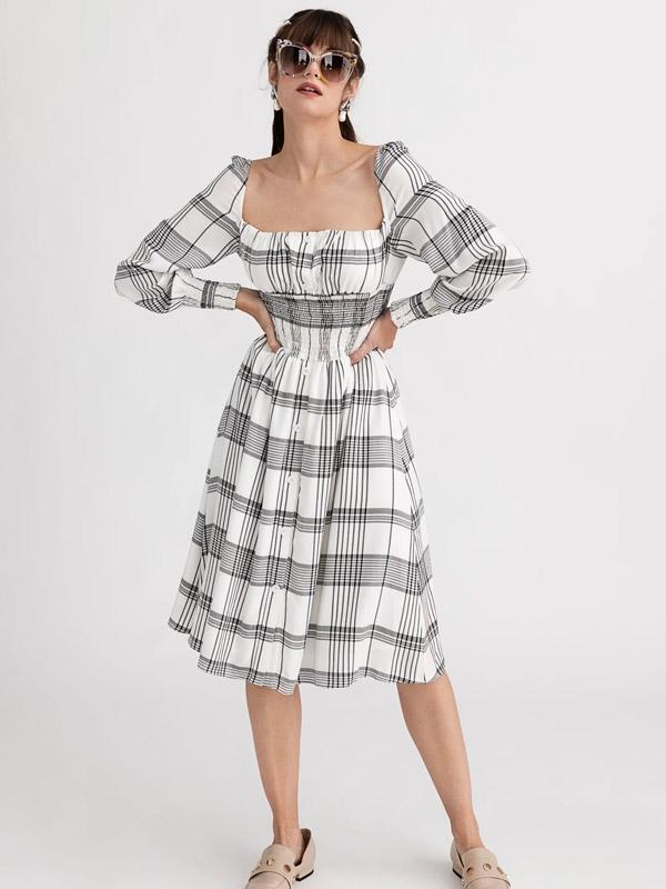 petite plaid dress