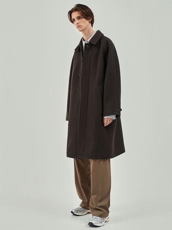 Lord John Grey Wool Balmacaan Coat in Brown for Men | Lyst