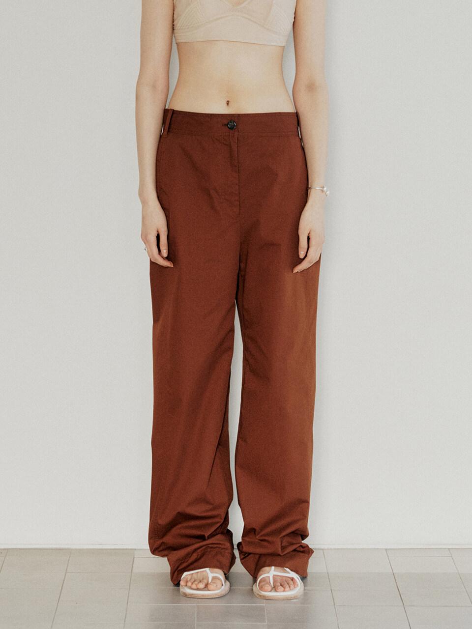 Low Classic Women's Stitch Pants - Brown - Straight-Leg Pants