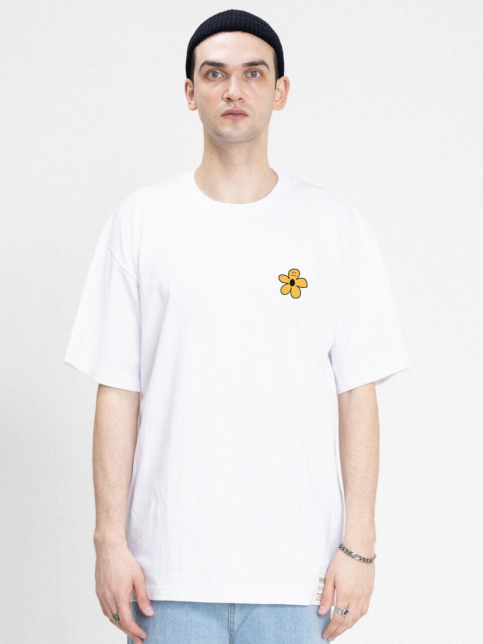 GRAVER Smile Drawing Flower Smile Clip T-shirt in White for Men | Lyst
