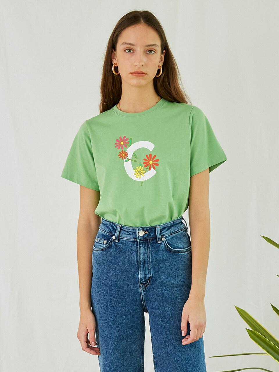 COTTA C Lettering T Shirt in Green | Lyst