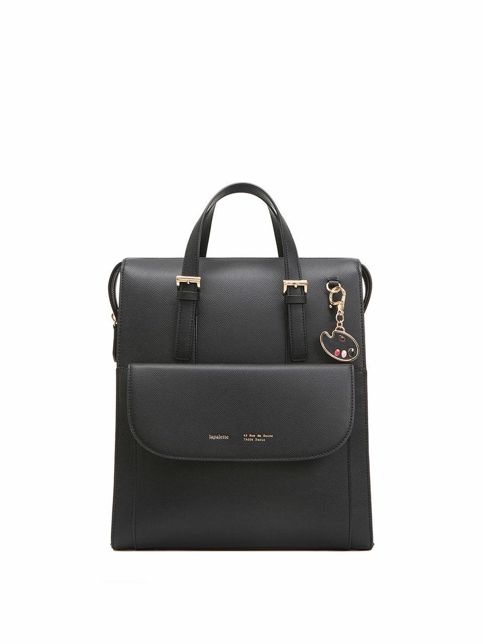 silver chain black bolsa