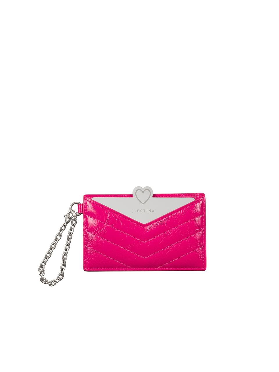 J.ESTINA Mignon Mirror Card Wallet in Pink | Lyst