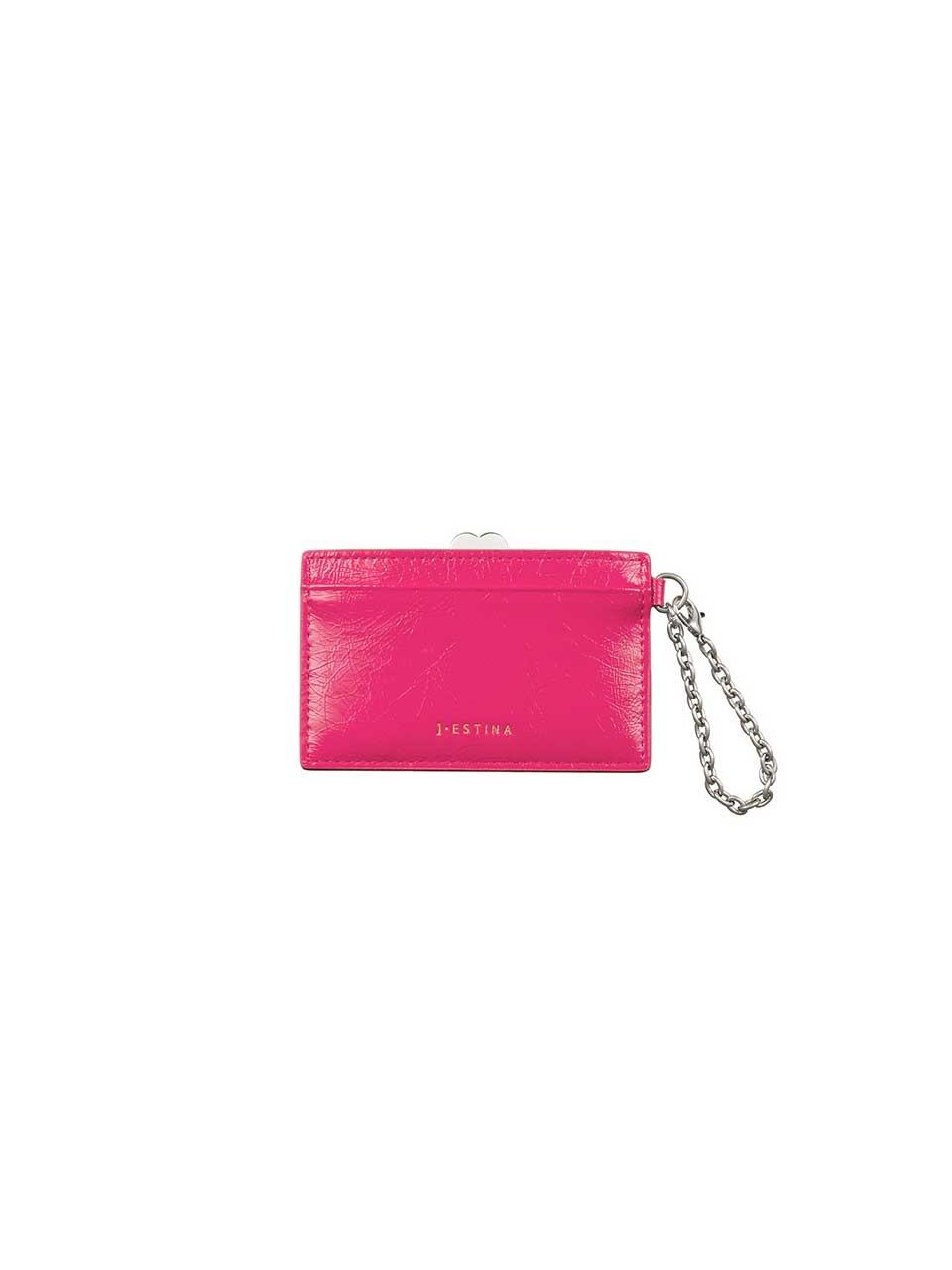 J.ESTINA Mignon Mirror Card Wallet in Pink | Lyst