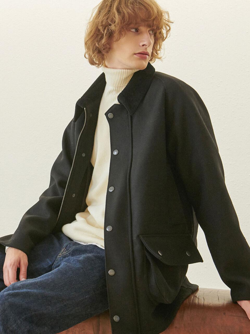 HALBKREIS Wool-blend Hunting Jacket in Black for Men | Lyst