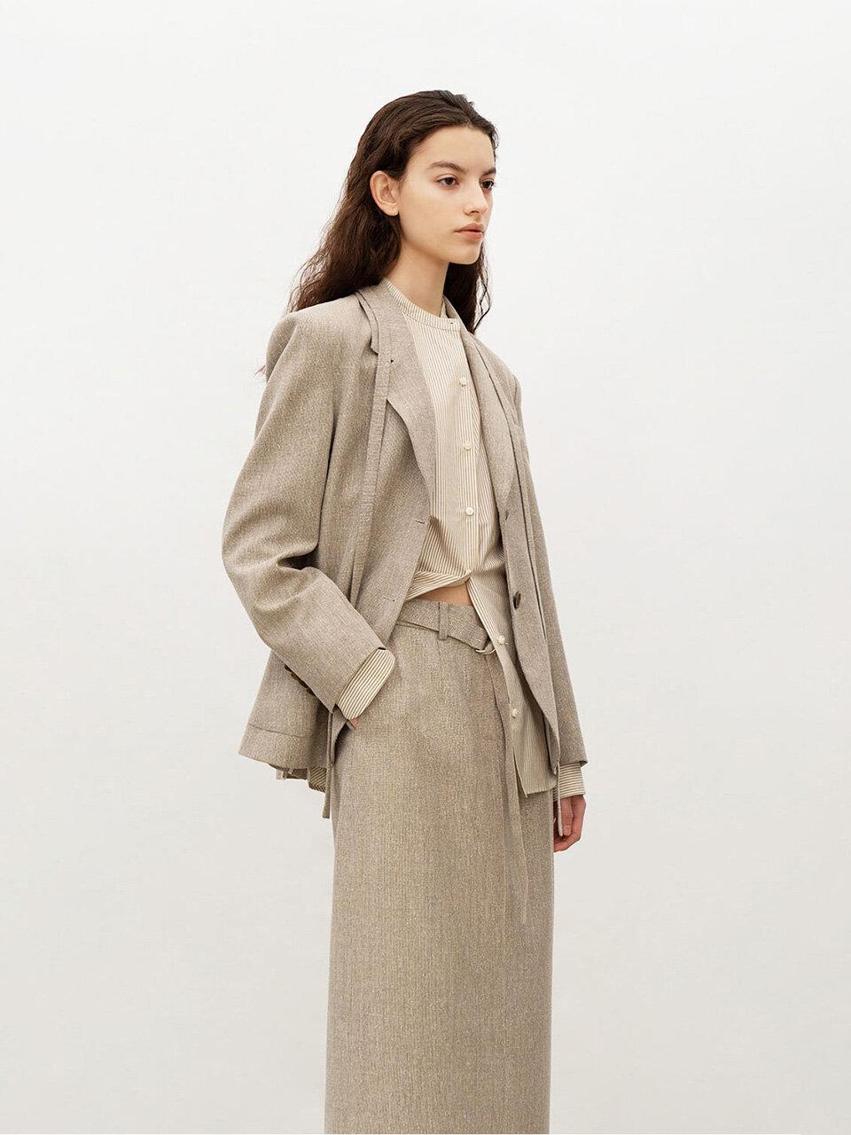 beige summer coat