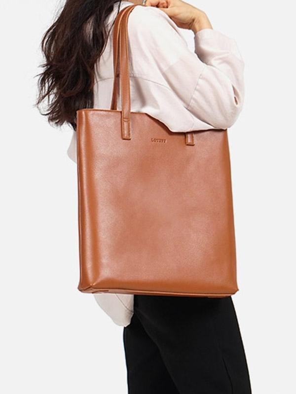 Lotuff Leather Leather Tote Bag in Brown for Men | Lyst