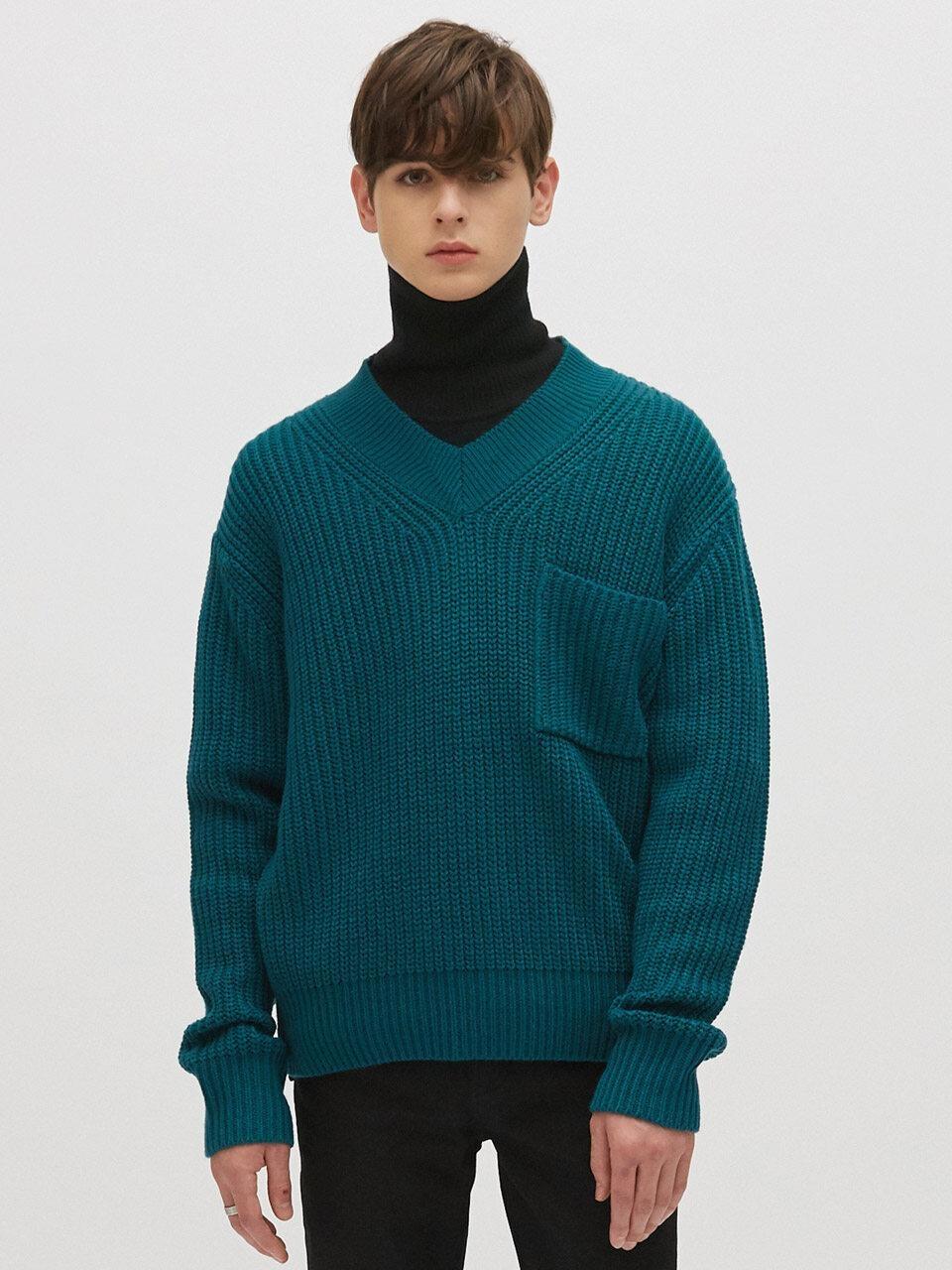 oversized v neck sweater mens